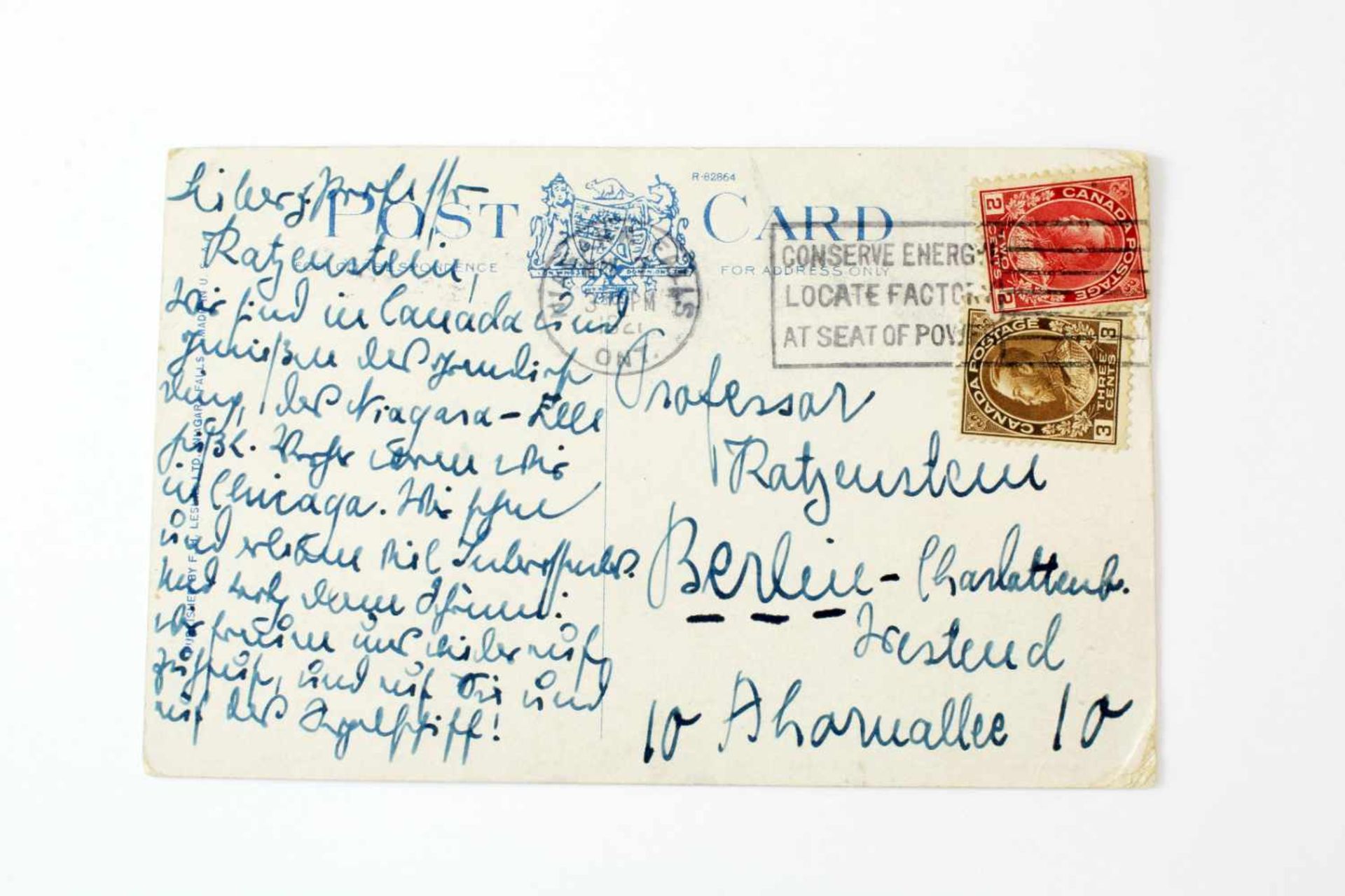 Albert Einstein - handgeschriebene Postkarte an Professor Dr. KatzensteinAlbert Einstein 1879 - - Bild 3 aus 5