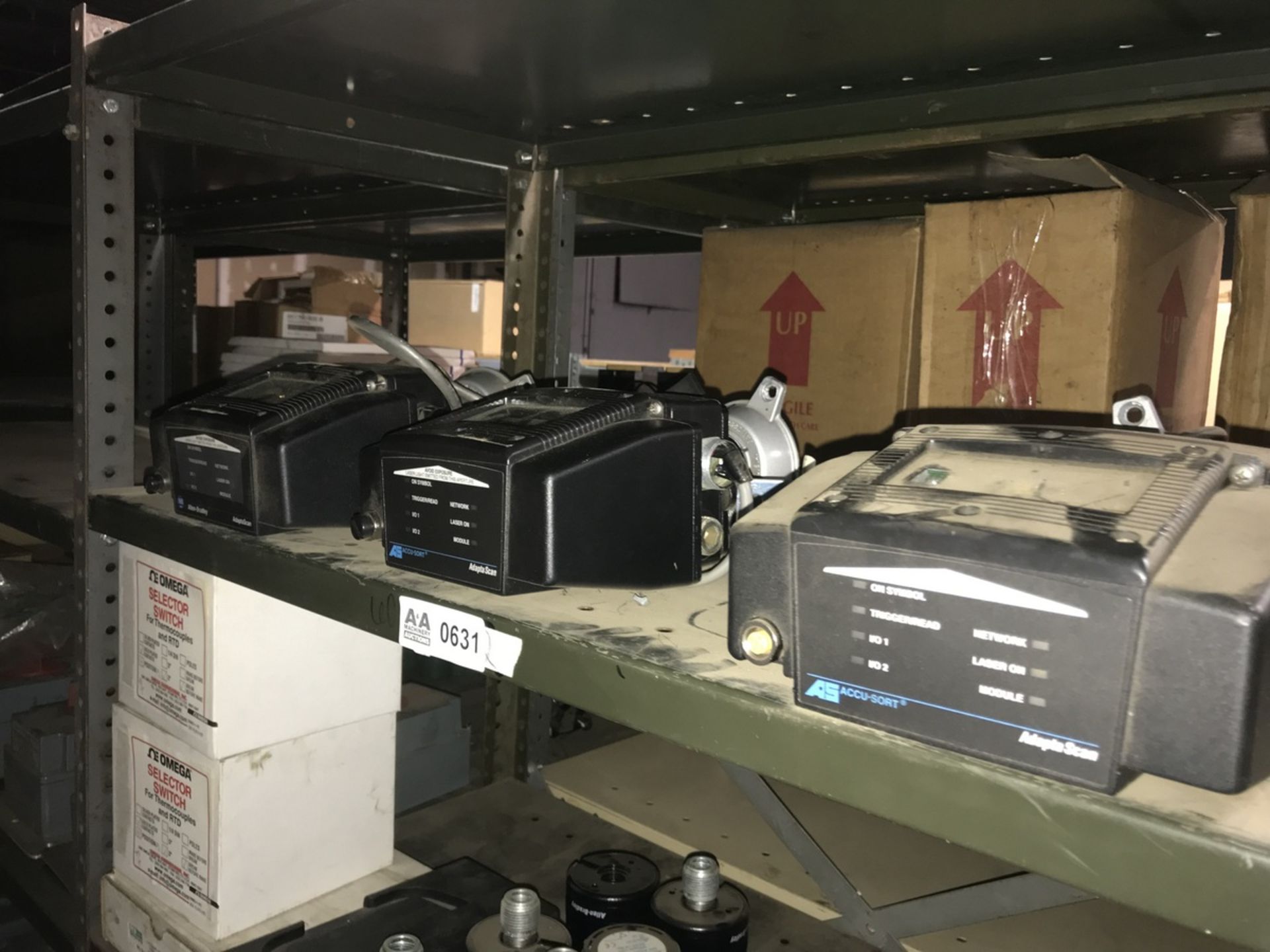 Contents of Shelf including allen bradley scanners