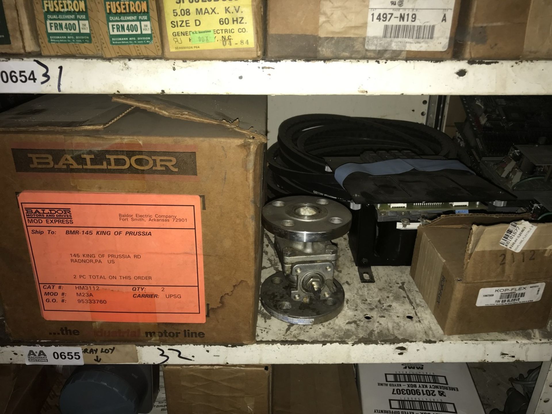 Contents of Shelf including motors, valves,sprockets, displays - Image 3 of 4