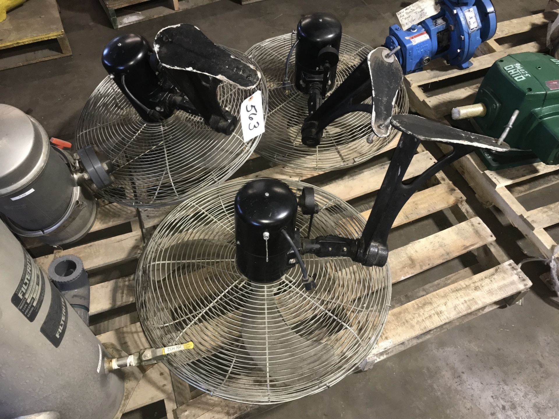 Skid with (3) Wall Mount Fans (Located at 8300 National Highway, Pennsauken, NJ) - Image 2 of 4