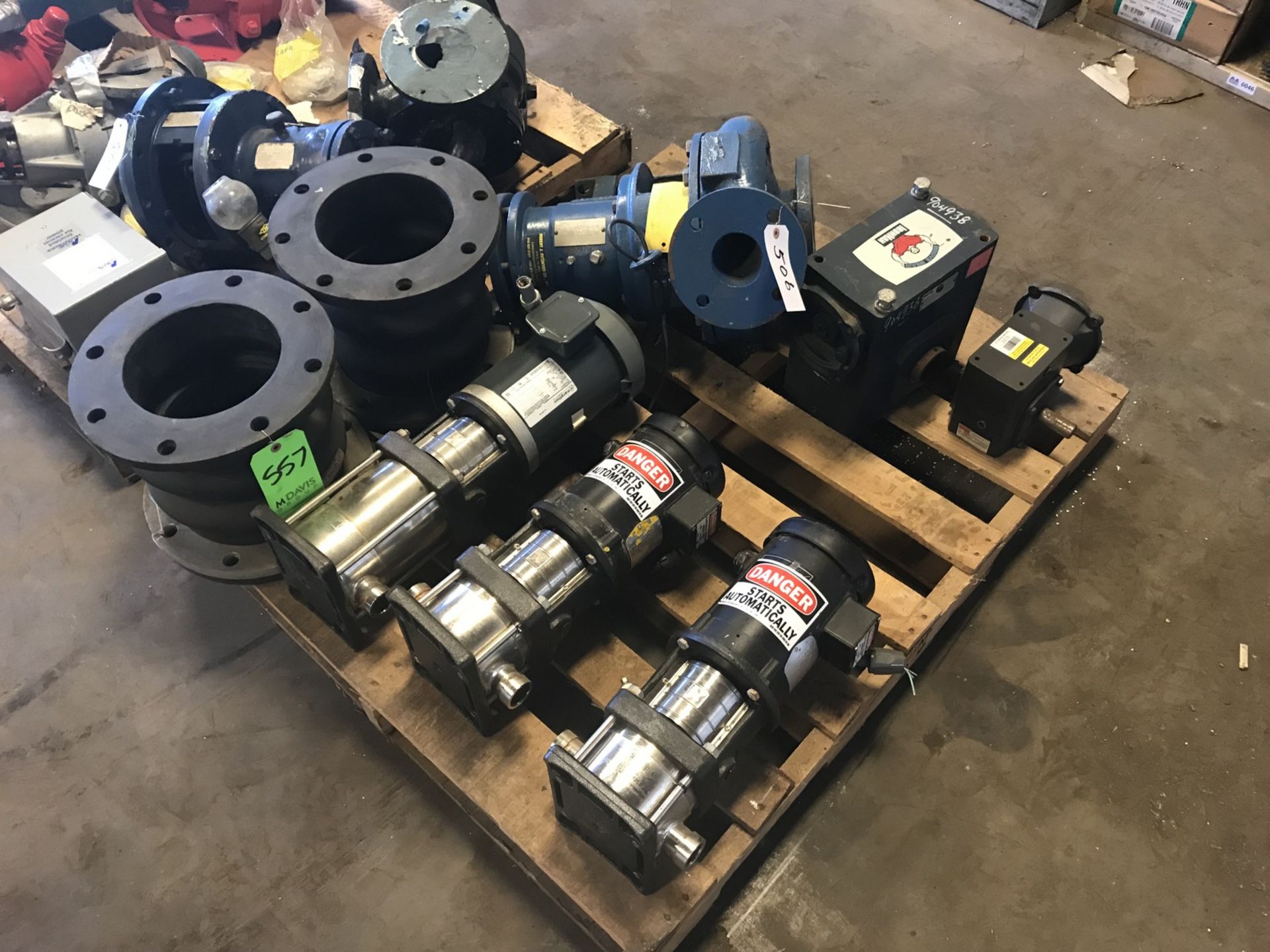 Skid with (4) Pumps, (2) Gear Reducers and (2) Expansions (Located at 8300 National Highway,