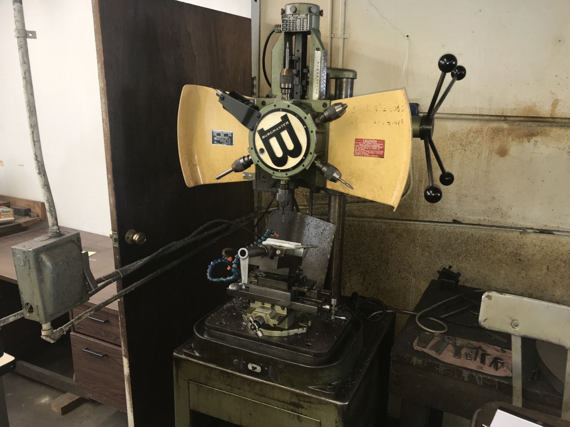 Burgmaster Mdl. ID-2923 Turret Drill Press, 6-Position Turret, Bench Mounted (This Lot is located at