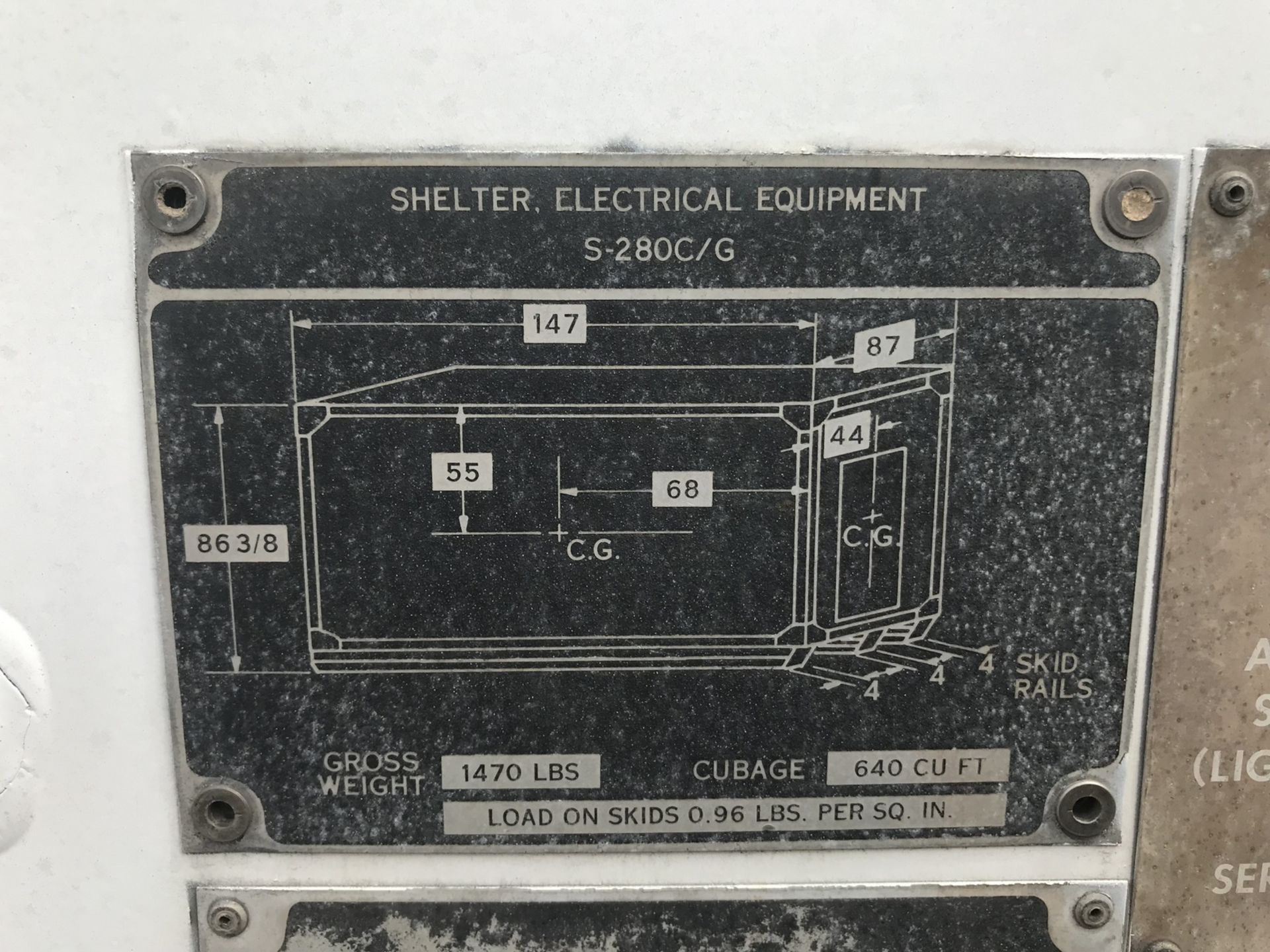 Electrical Equipment Press Shelter, 640 Cu/Ft, 147"L x 87"W x 86-3/8"T, Includes Skid Rails and - Image 6 of 6