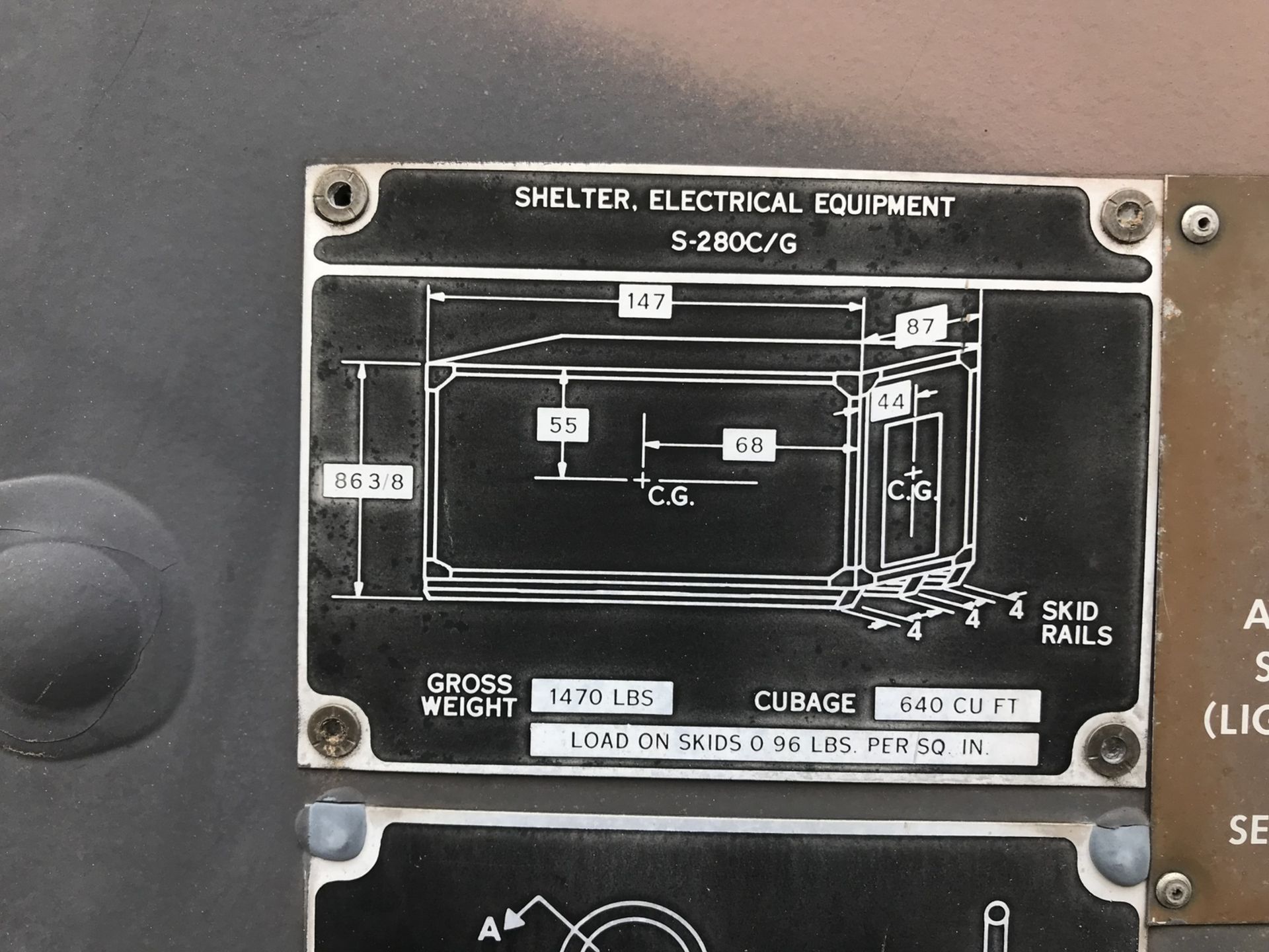 Electrical Equipment Press Shelter, 640 Cu/Ft, 147"L x 87"W x 86-3/8"T, Includes Skid Rails and - Image 6 of 6