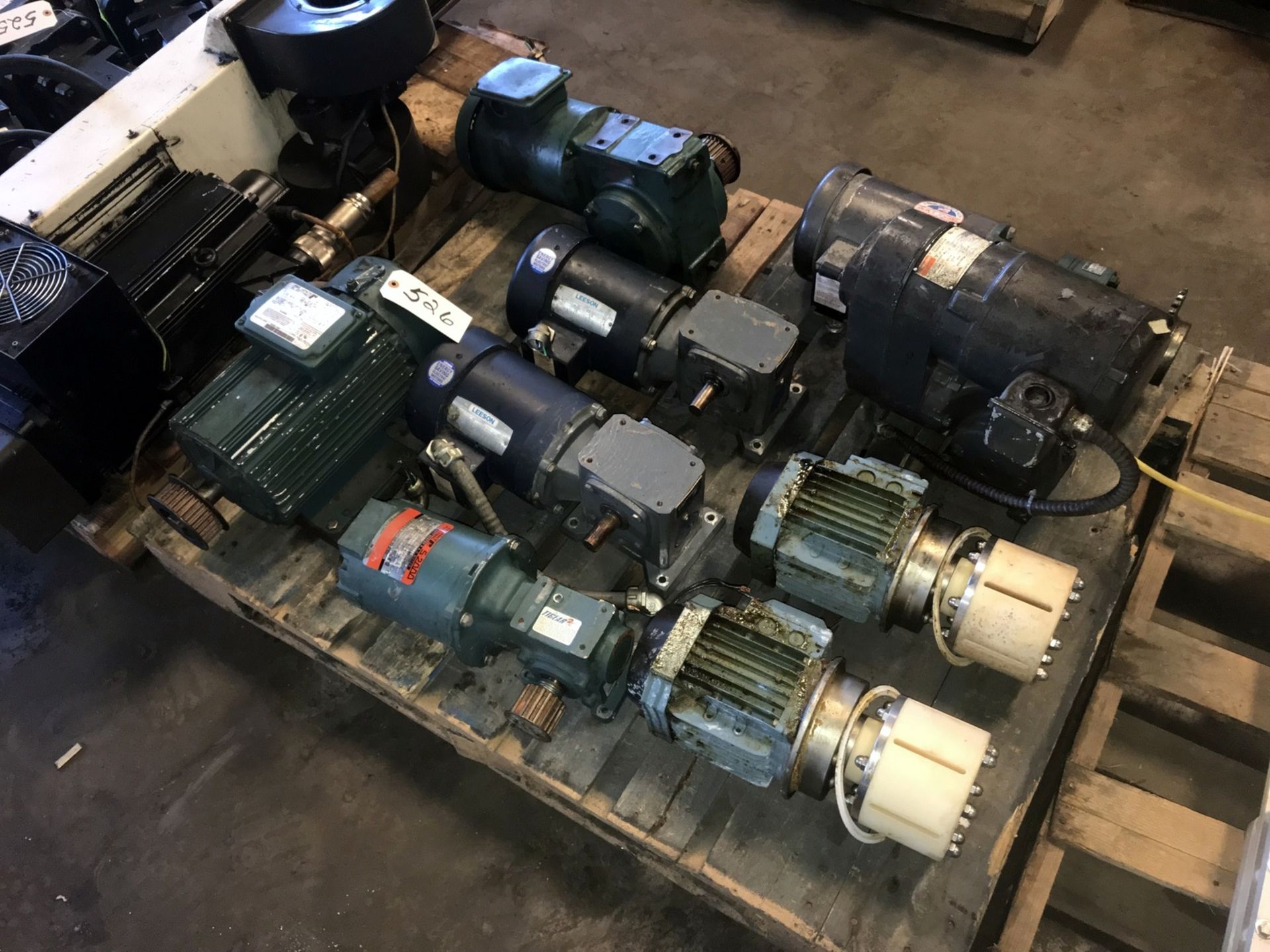 Skid with (9) Motors and Gear Reducers (Located at 8300 National Highway, Pennsauken, NJ) - Image 2 of 11