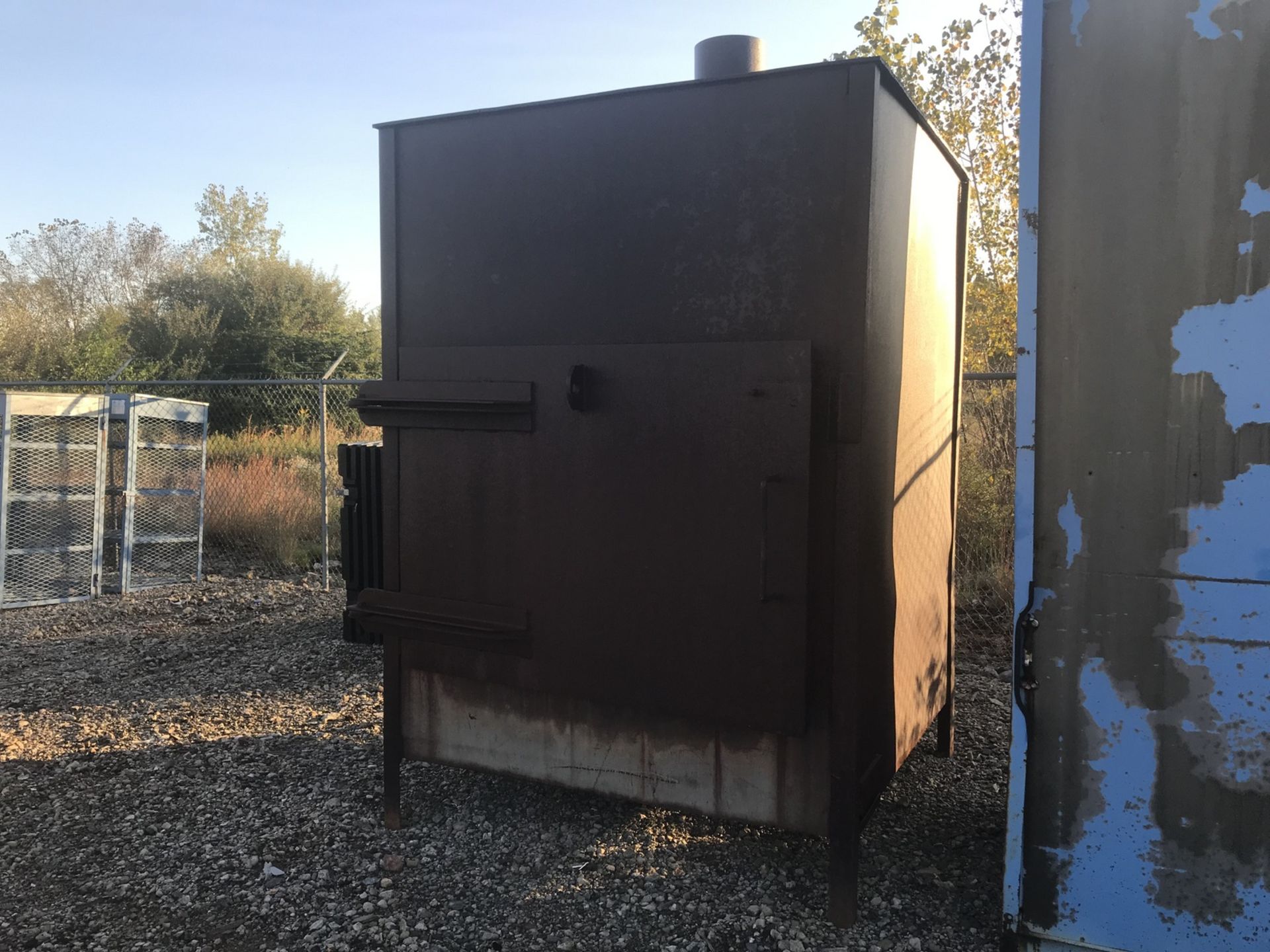 Custom Made Incinerator, Exterior Dimensions 74" x 74" x 108"T, Door Opening 59-1/2" x 42" (This Lot - Image 2 of 5