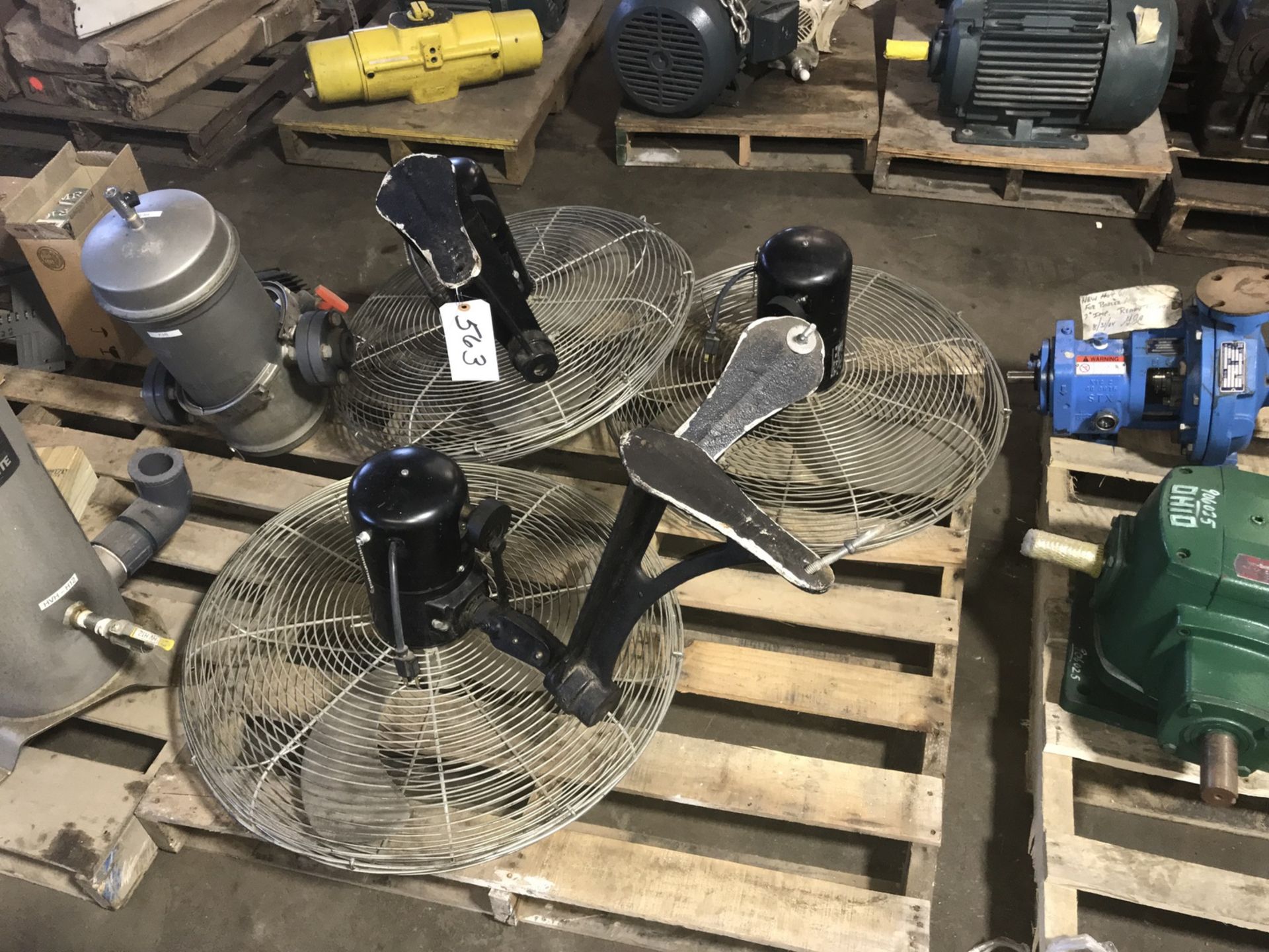 Skid with (3) Wall Mount Fans (Located at 8300 National Highway, Pennsauken, NJ)