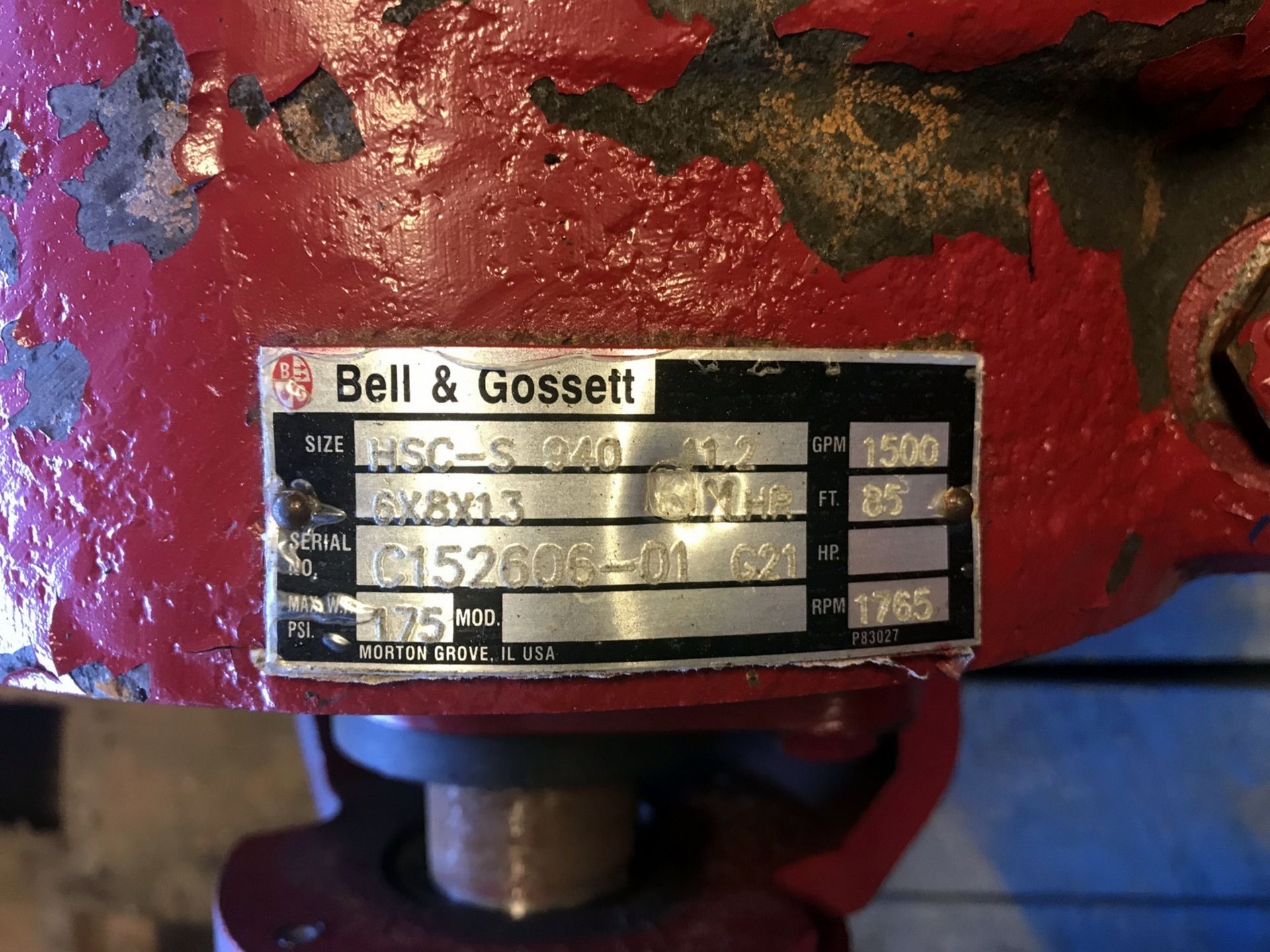 Bell & Gossett 6" x 8" Fire Pump (Located at 8300 National Highway, Pennsauken, NJ) - Image 5 of 5