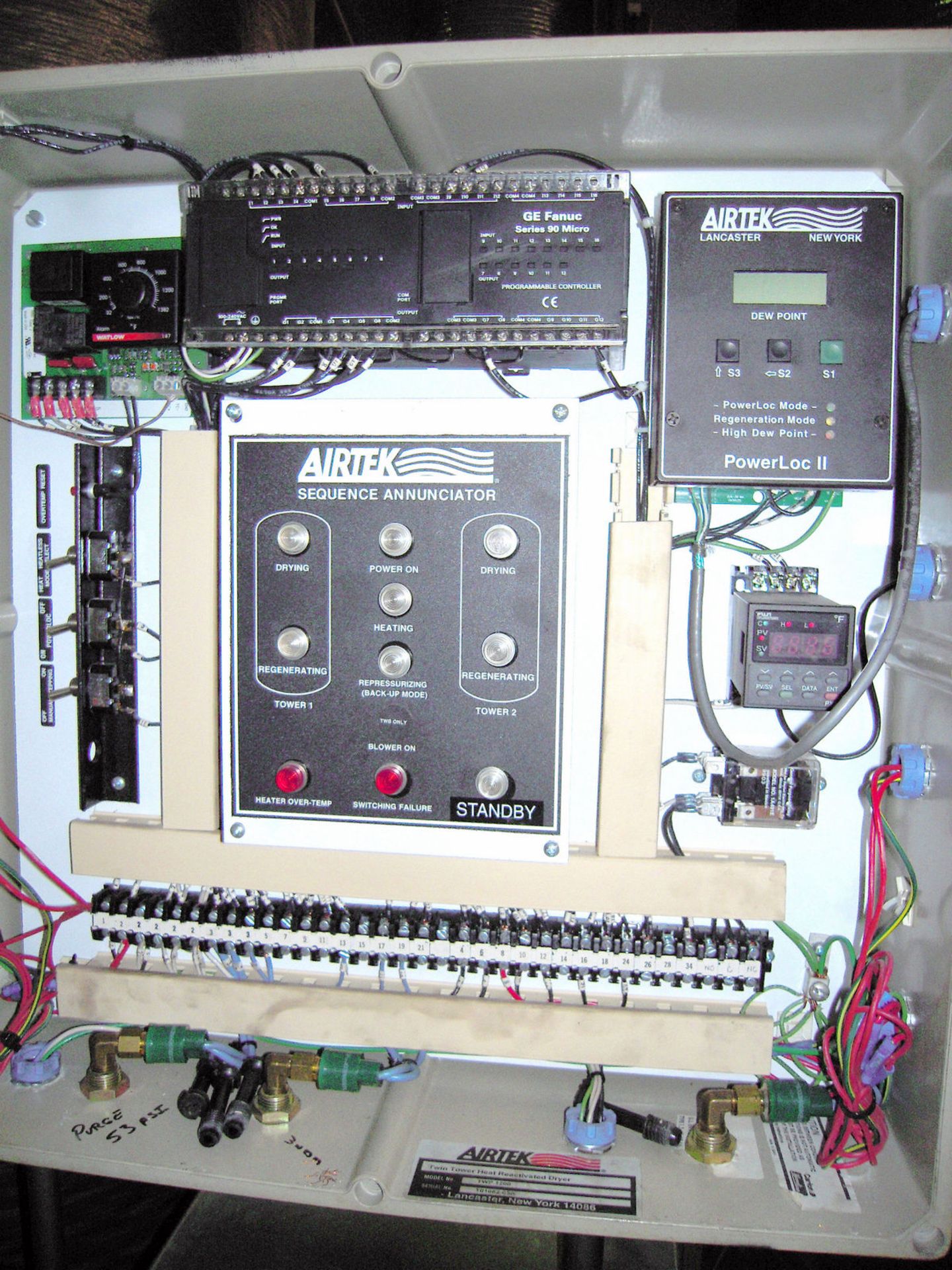 Airtek Mdl. TWP1200 Reactivated Desiccant Dryer, Externally Heated, Capacity 1250 SCFM 35.4 nm3/min, - Image 7 of 10