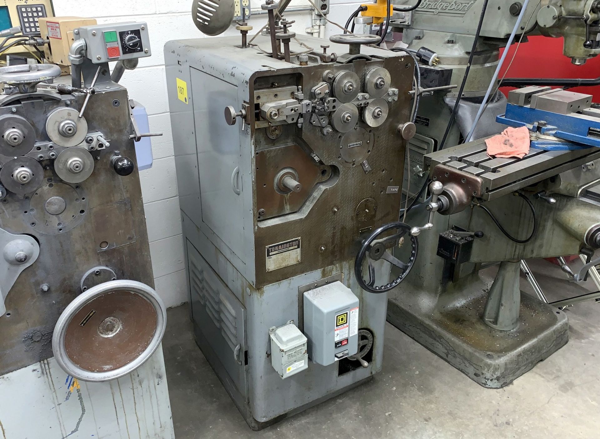 Torrington Mdl. W11A Spring Coiler, Wire Diameter .015" to .072", Max Coil OD 1-9/16", S/N 77470