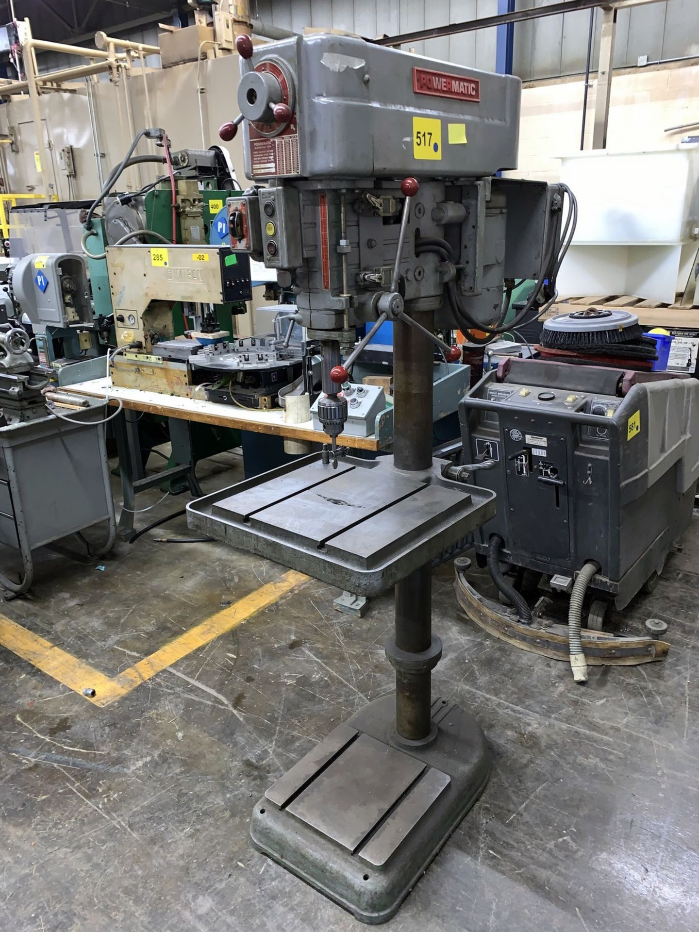 Powermatic Mdl. 1200 Drill Press, Pedestal Mounted, 10" Throat, 20" Swing, 325 to 2000 RPM, 18" x - Image 2 of 6