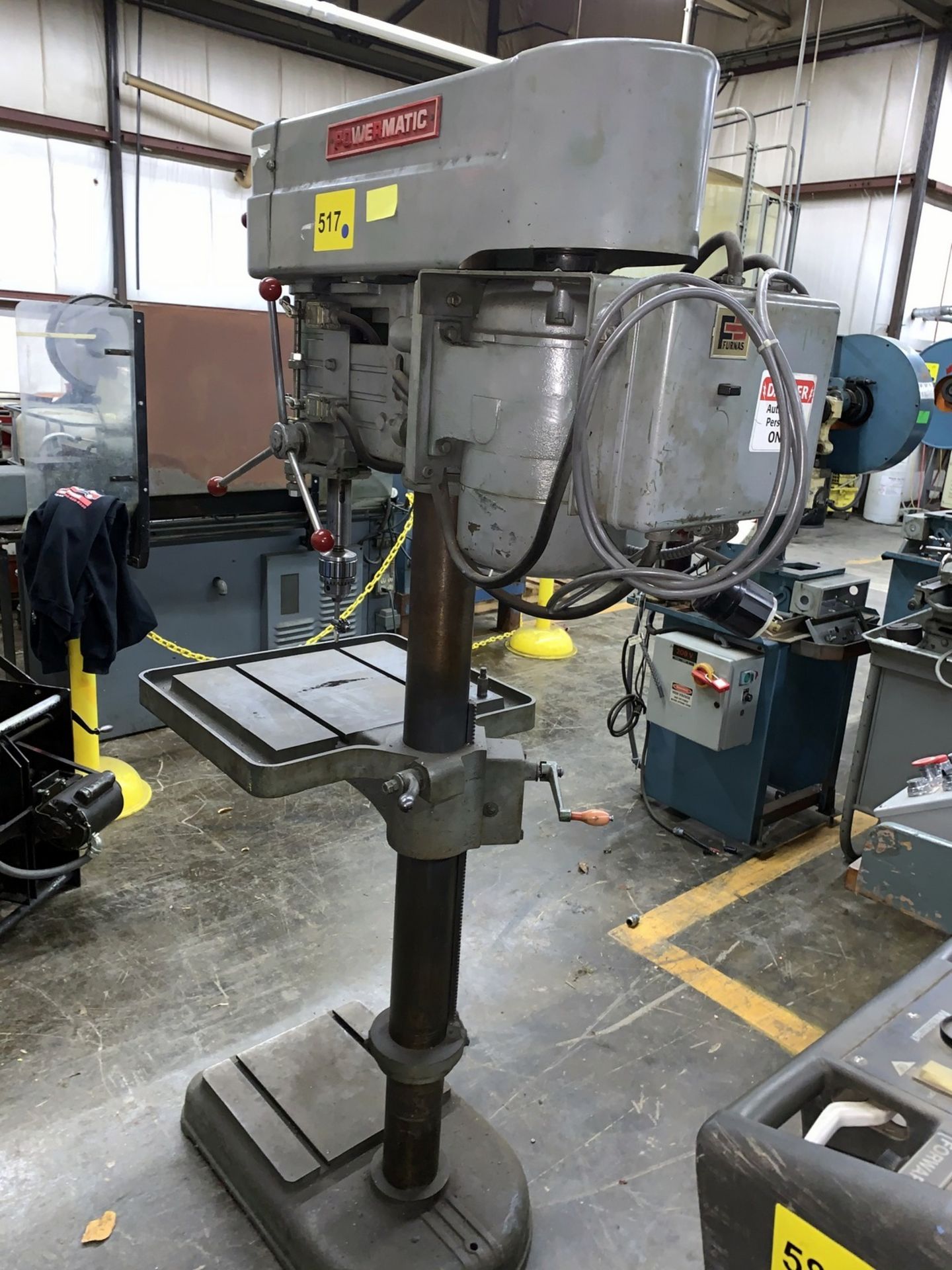 Powermatic Mdl. 1200 Drill Press, Pedestal Mounted, 10" Throat, 20" Swing, 325 to 2000 RPM, 18" x - Image 5 of 6