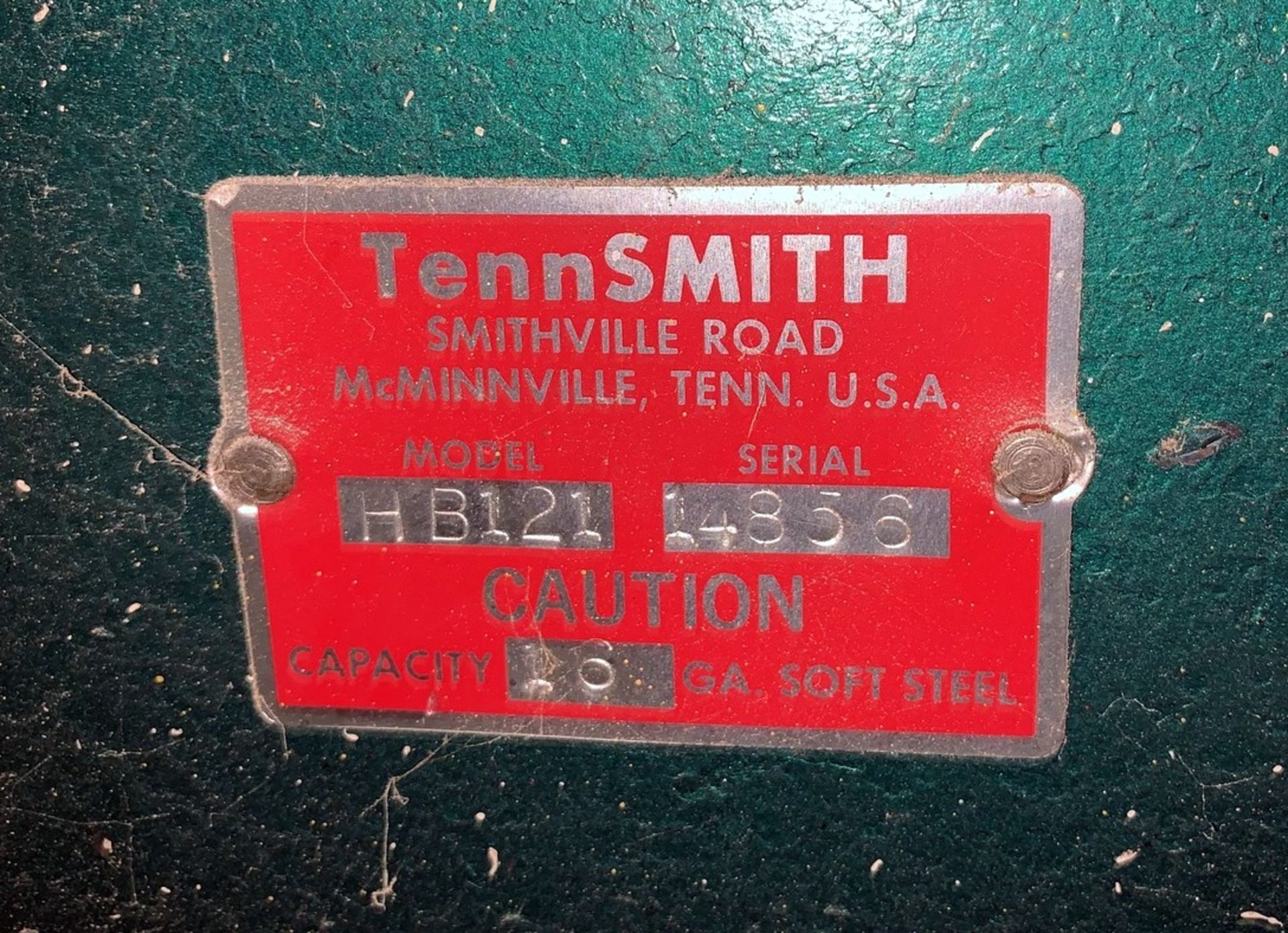 Tennsmith Mdl. HB121 Manual Brake, 10' Capacity, 16 Gauge Soft Steel (All Items MUST be Removed by - Image 4 of 4