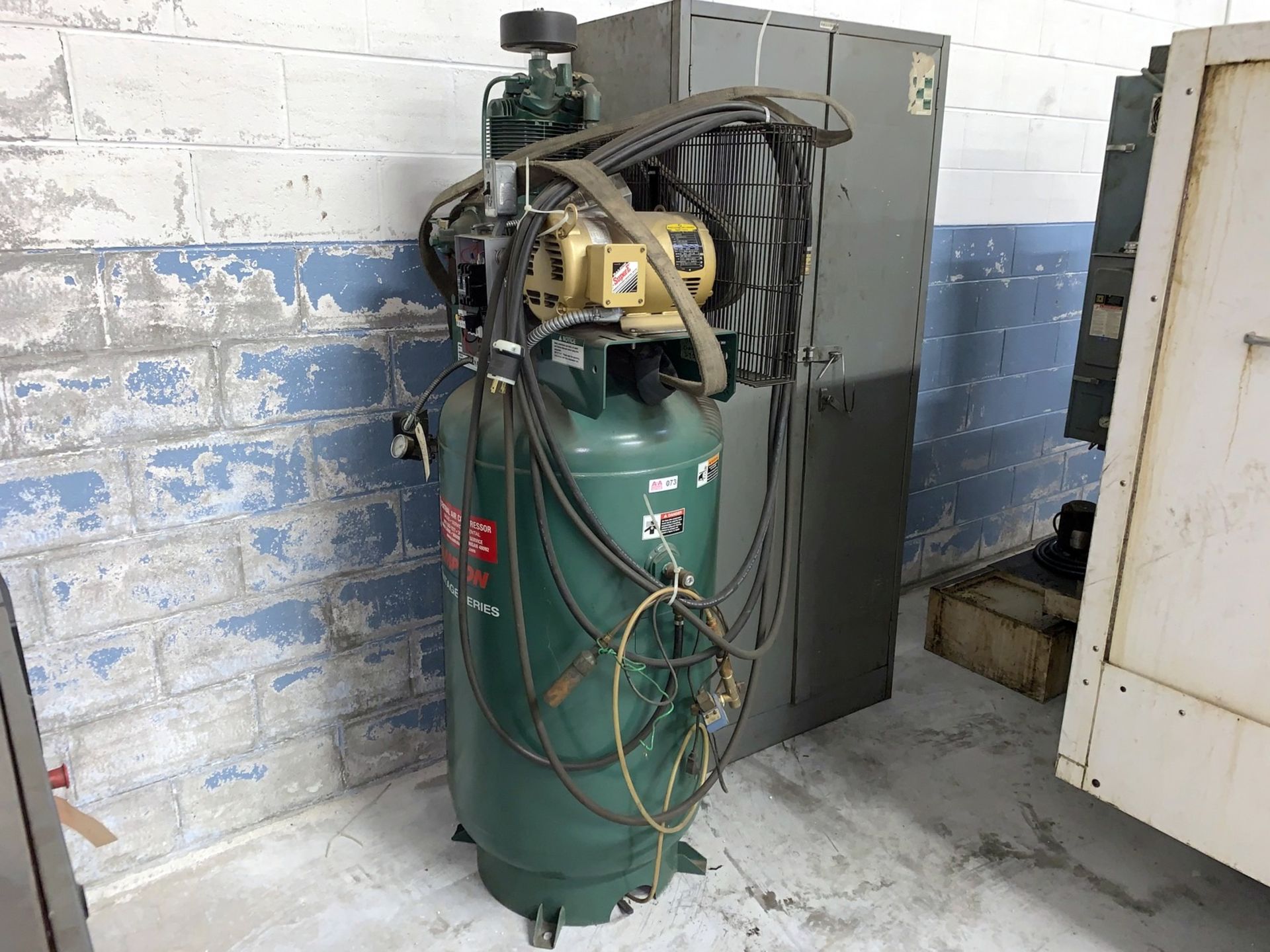 Champion Mdl. VR5-8 Advantage Series Air Compressor, 5Hp, 230V/3Ph, Mounted on a Vertical Air