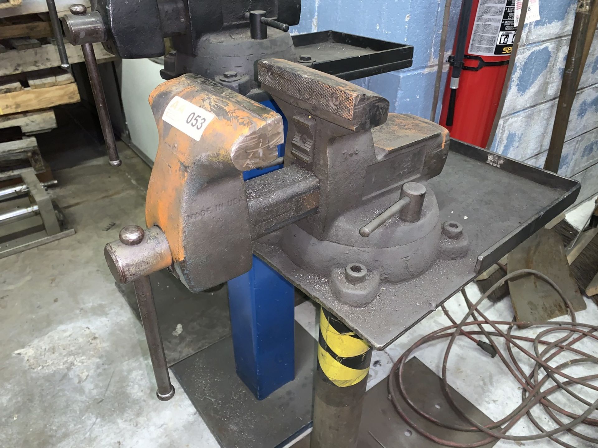 Bench Vise, 6" Jaw, Pedestal Mounted (All Items MUST be Removed by Thursday, December 19, 2019.