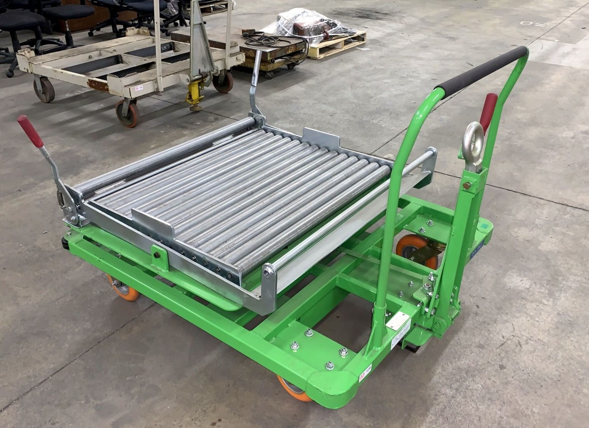 Scharine Group Industrial Material Handling Cart, 1500Lb Capacity with Slideable Conveyor Table (All
