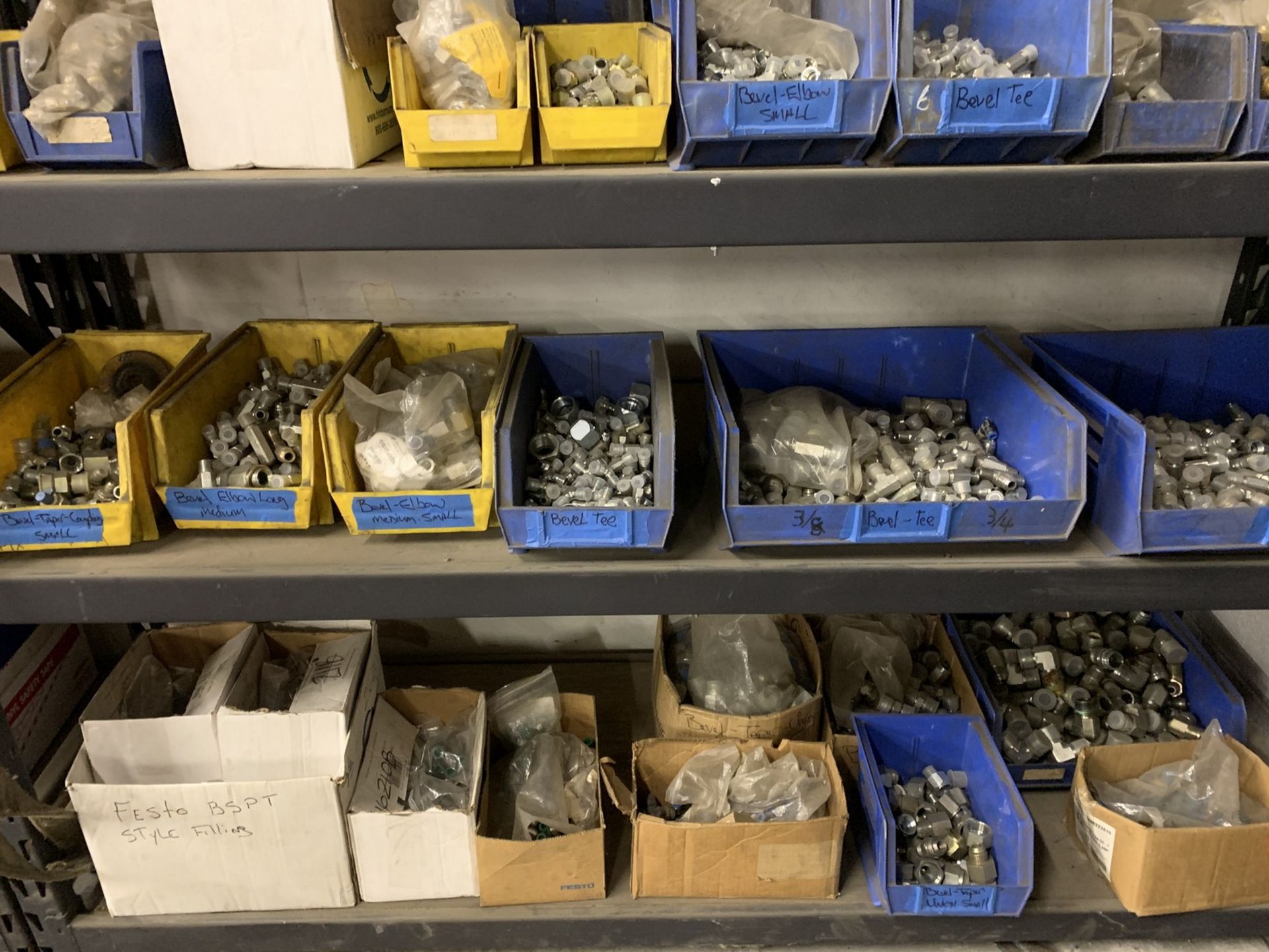 Contents of Shelving in Electrical and Plumbing Storage Area including Disconnects, Pipe Fittings, - Image 17 of 21