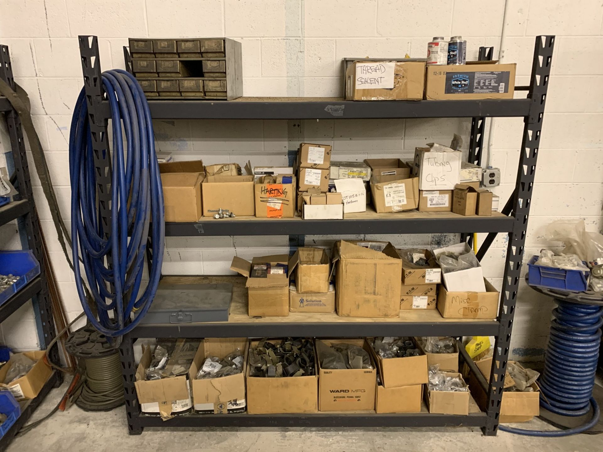 Contents of Shelving in Electrical and Plumbing Storage Area including Disconnects, Pipe Fittings, - Image 11 of 21