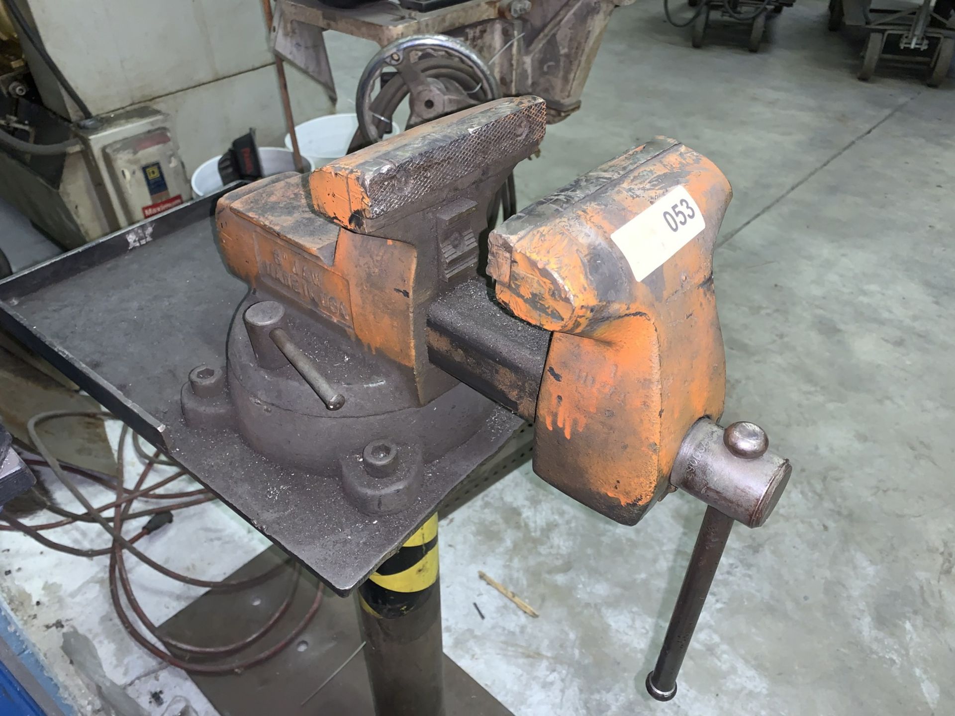 Bench Vise, 6" Jaw, Pedestal Mounted (All Items MUST be Removed by Thursday, December 19, 2019. - Image 2 of 3