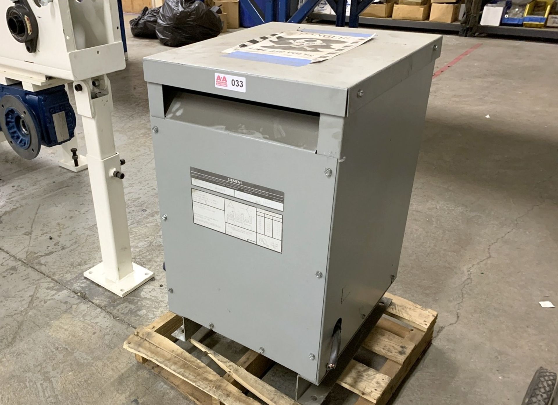 Siemens Cat. No. 3F3Y015 Transformer, 15KVA, 3-Phase (All Items MUST be Removed by Thursday,