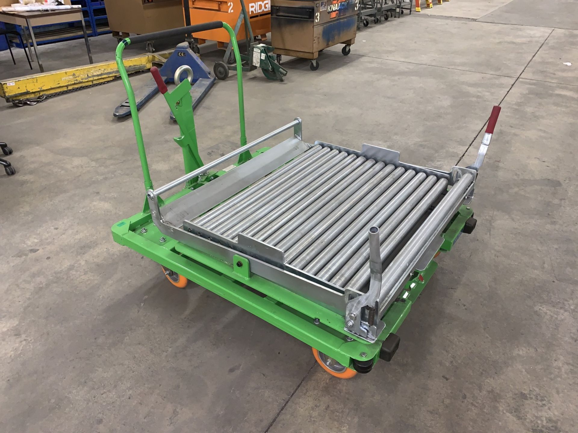 Scharine Group Industrial Material Handling Cart, 1500Lb Capacity with Slideable Conveyor Table (All - Image 3 of 6