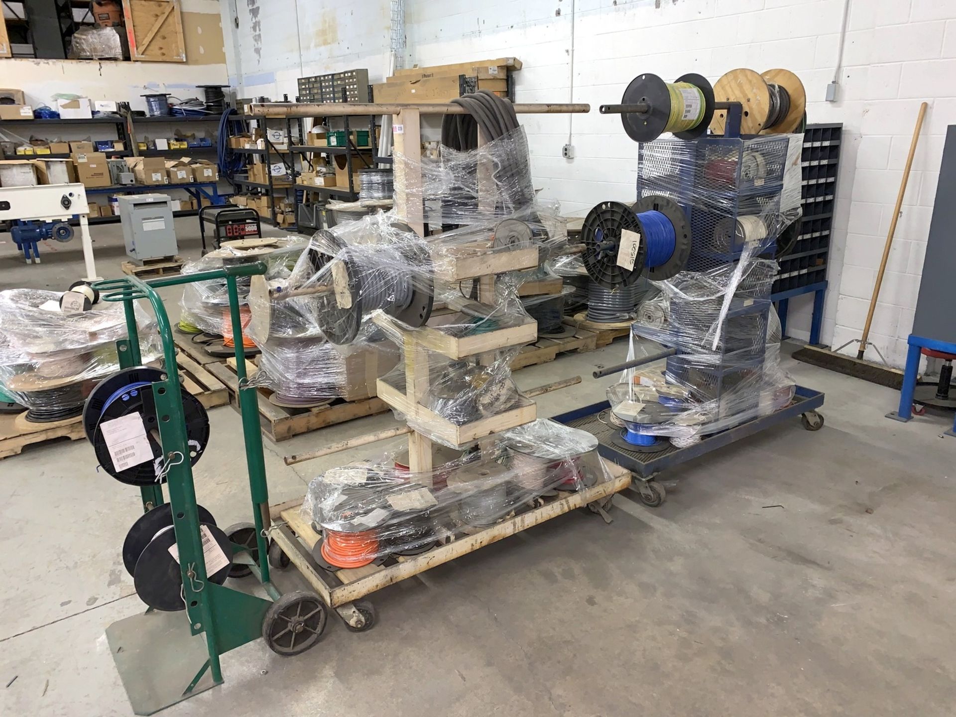 Lot with (3) Wire / Cable Spool Carts with Contents (All Items MUST be Removed by Thursday, December - Image 2 of 5