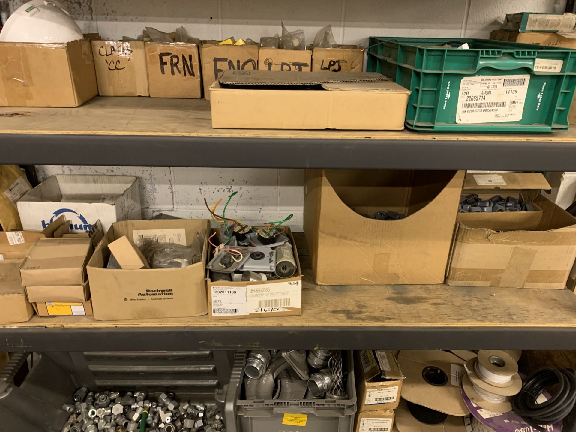 Contents of Shelving in Electrical and Plumbing Storage Area including Disconnects, Pipe Fittings, - Image 9 of 21