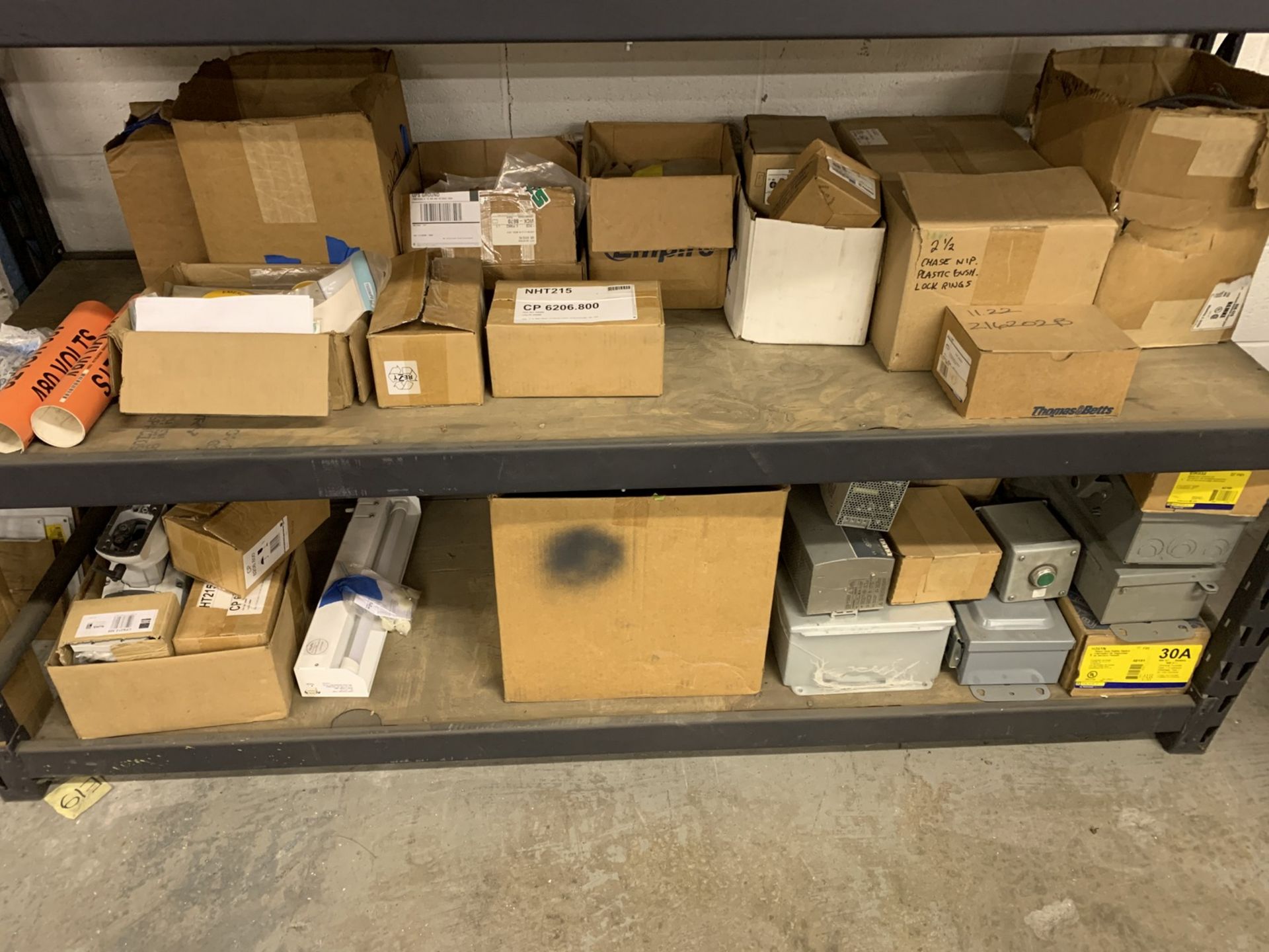 Contents of Shelving in Electrical and Plumbing Storage Area including Disconnects, Pipe Fittings, - Image 5 of 21