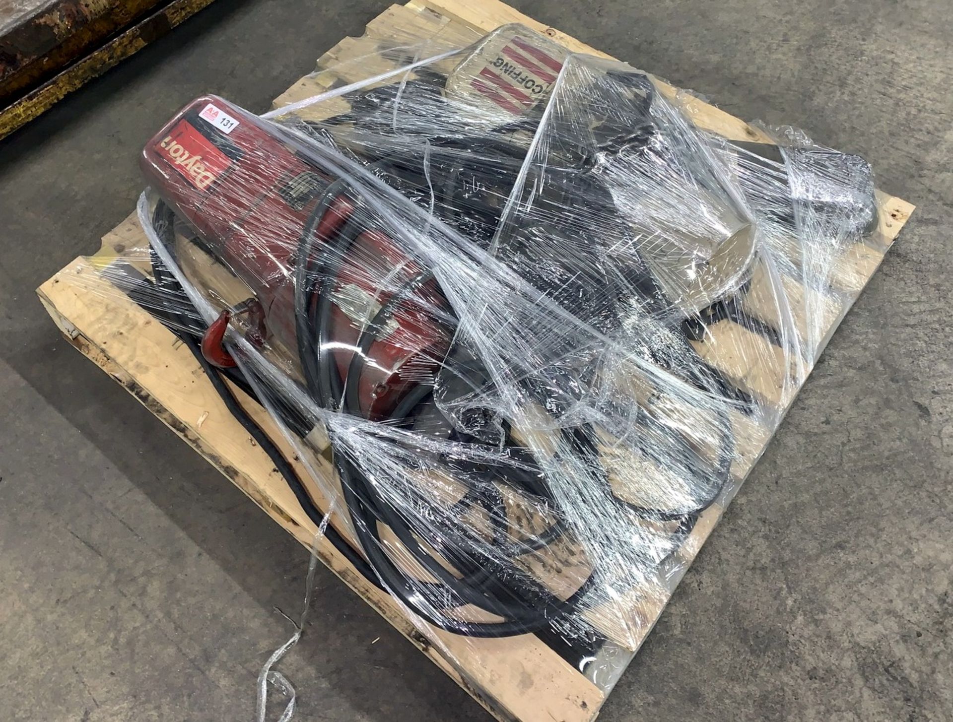 Pallet including a Dayton 1-Ton Electric Chain Hoist and Coffing 1-Ton Electric Chain Hoist (All
