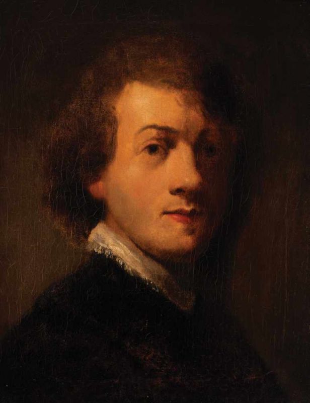 After Rembrandt (19th century)Self portrait with gorgetOil on canvas, 37 x 28.9 cmProvenance: