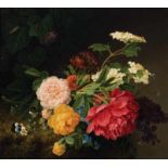 Attributed to Henriëtte Geertruida Knip (Tilburg 1783 - Haarlem 1842)A bouquet of summer flowers