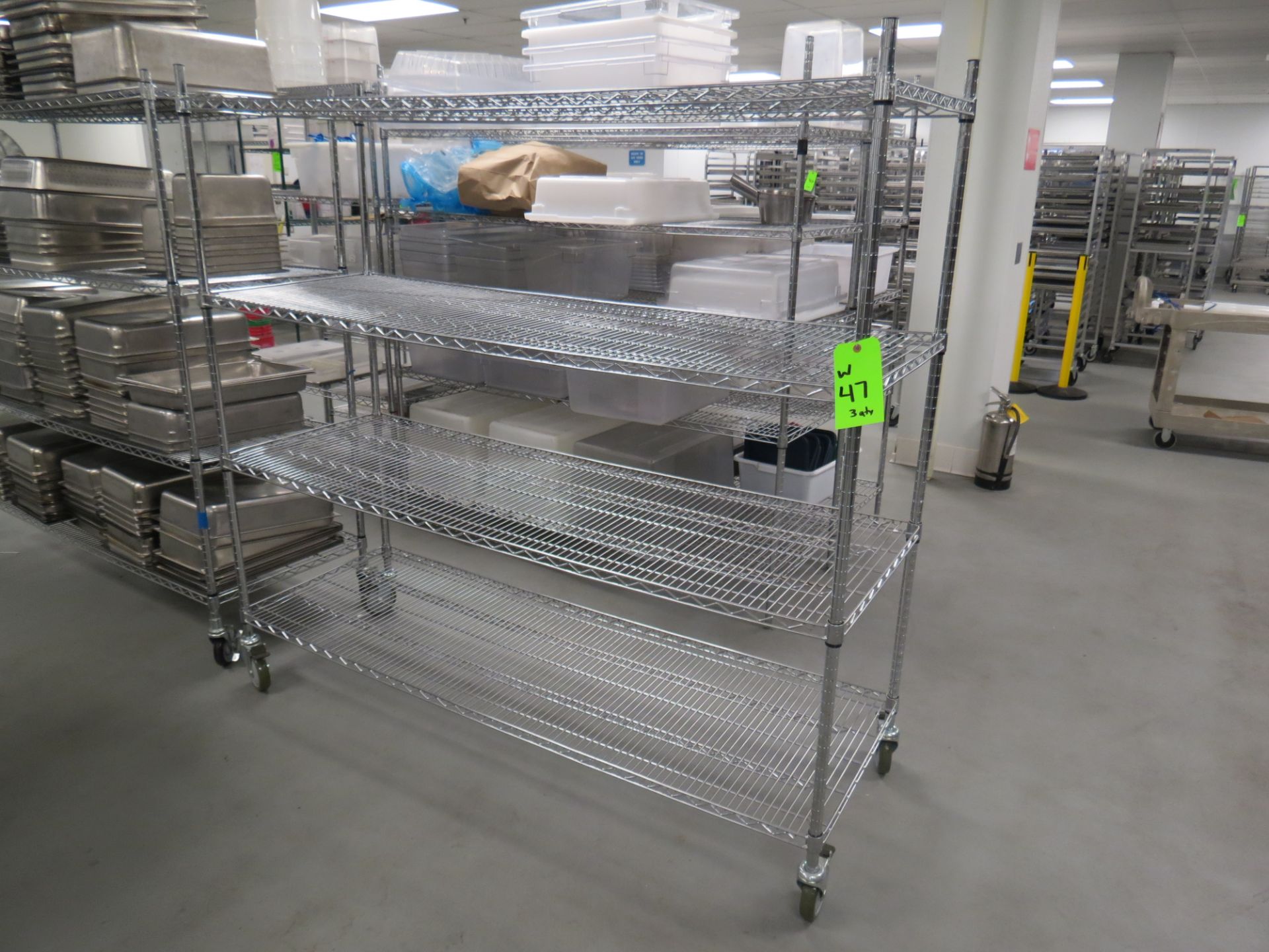 ASSORTED CHROME MOBILE WIRE RACKS - Image 2 of 2