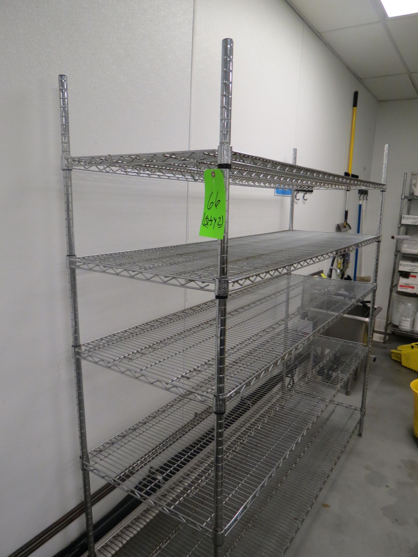 LOT 2-ASSORTED CHROME WIRE RACKS WITH CONTENTS - Image 2 of 2