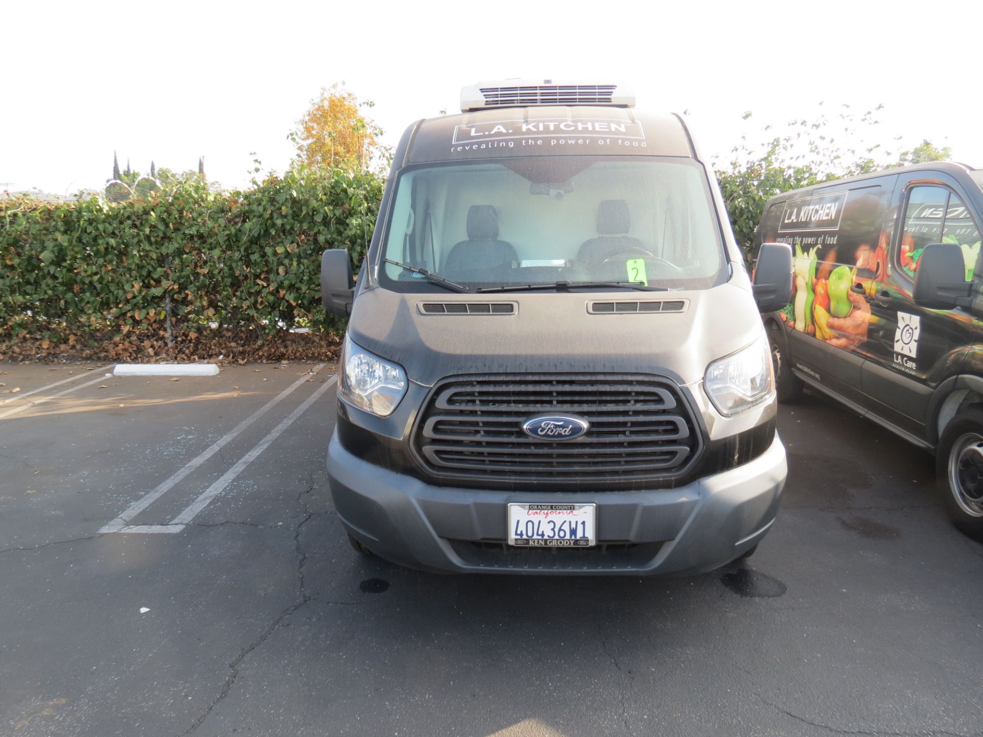 2015, FORD TRANSIT 250 REFRIGERATED VAN, HIGH ROOF, SLIDING DOOR, CUSTOM WRAP, 14,223 MILES, VIN: - Image 2 of 6