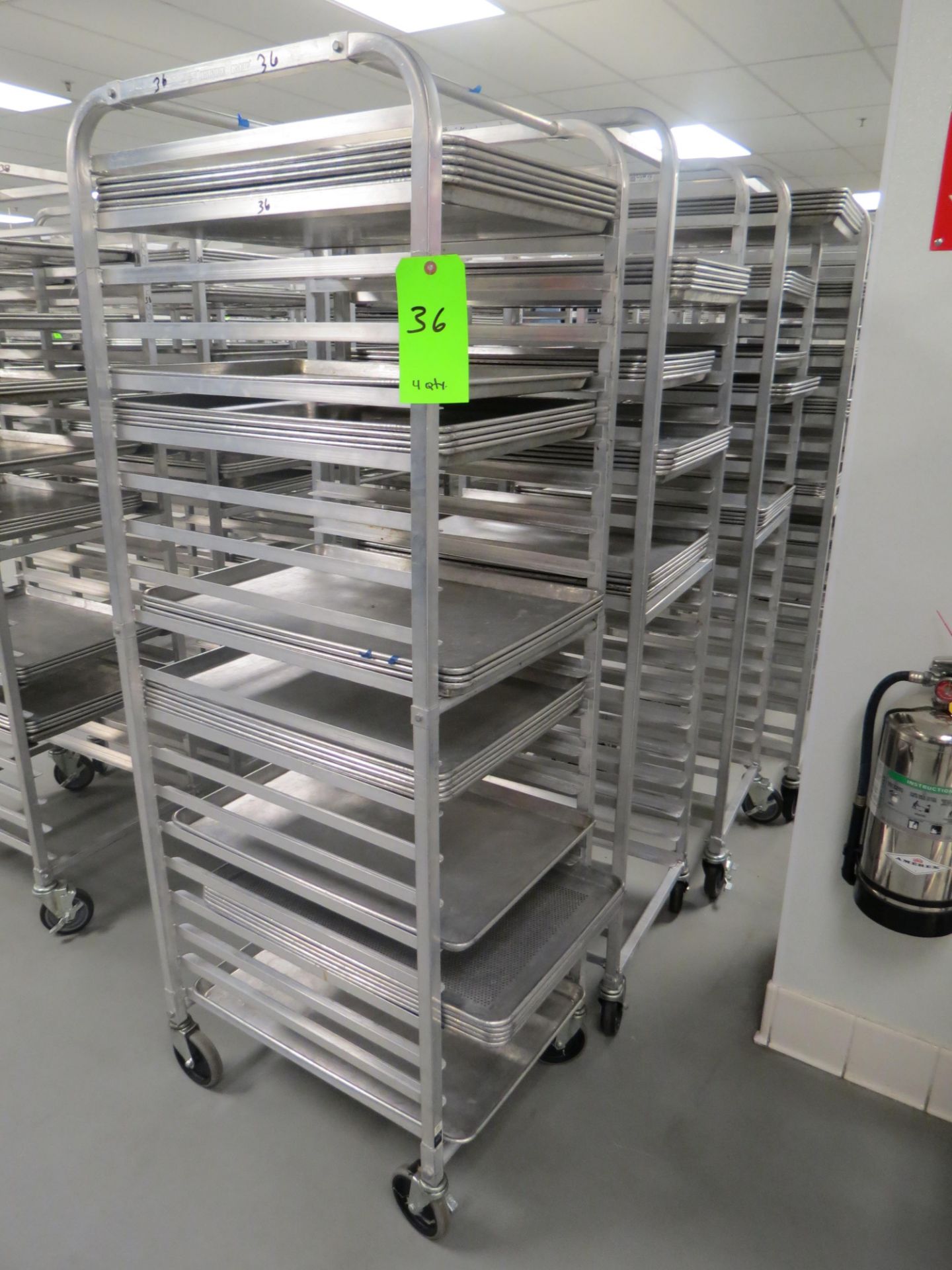 MOBILE BAKER RACKS WITH 18 TRAYS