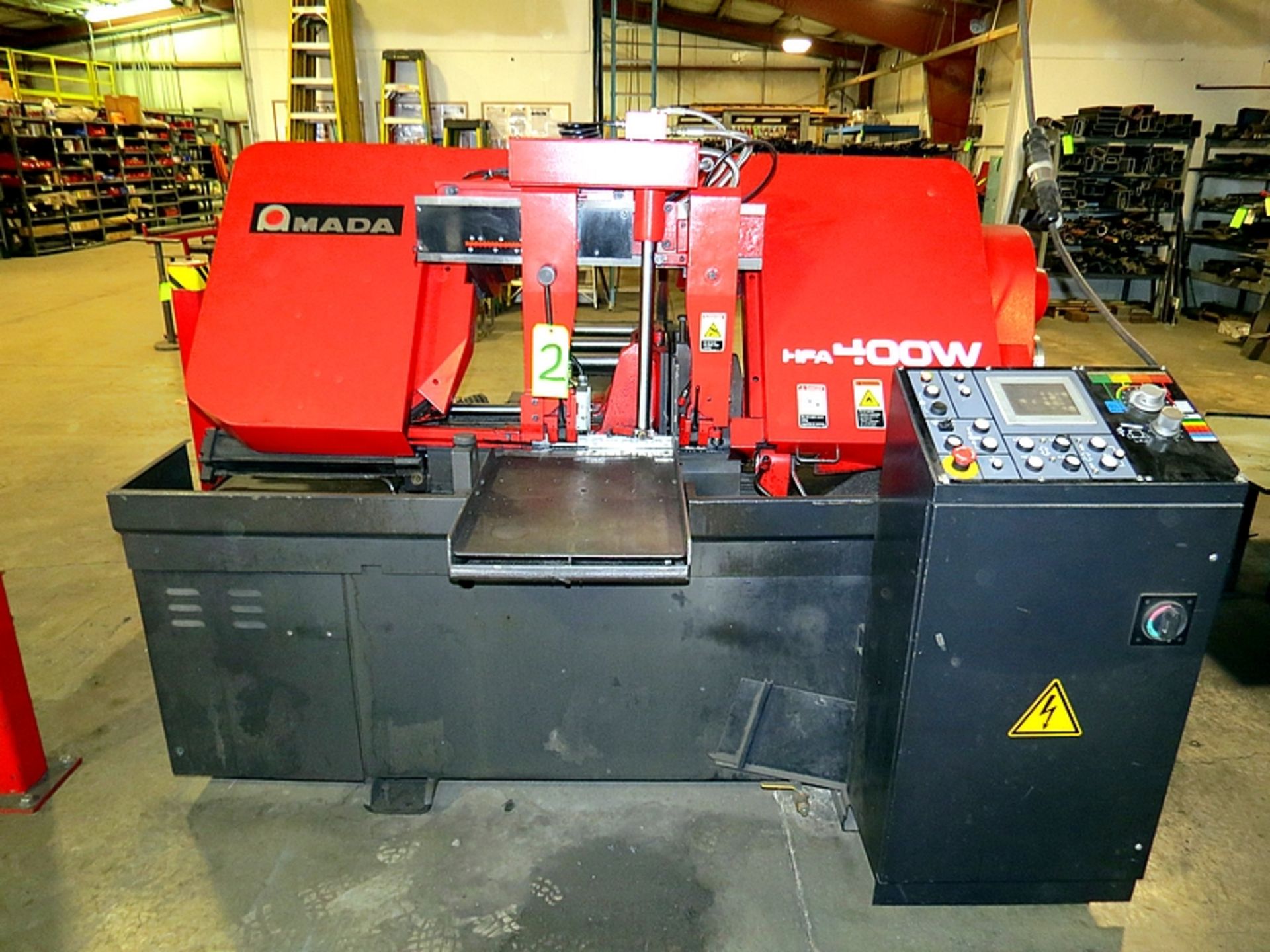 2013 AMADA HFA400W HORIZONTAL BAND SAW, FULLY AUTOMATIC W/CONTROLS, MDL: HFA400W, SN: 45752090, MFG.