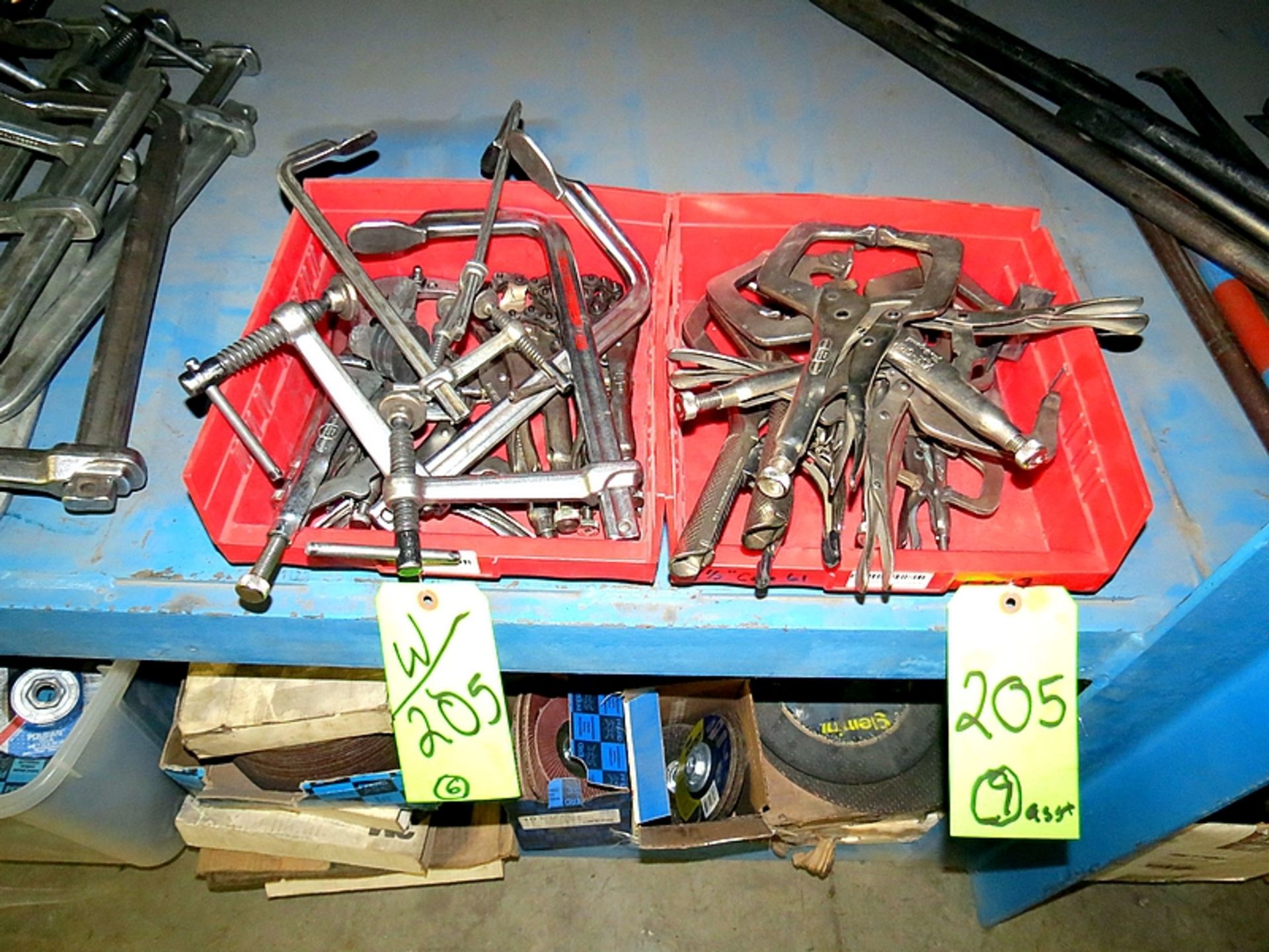 LOT 19 ASSORTED VISE GRIP WELDING & SLIDING CLAMPS