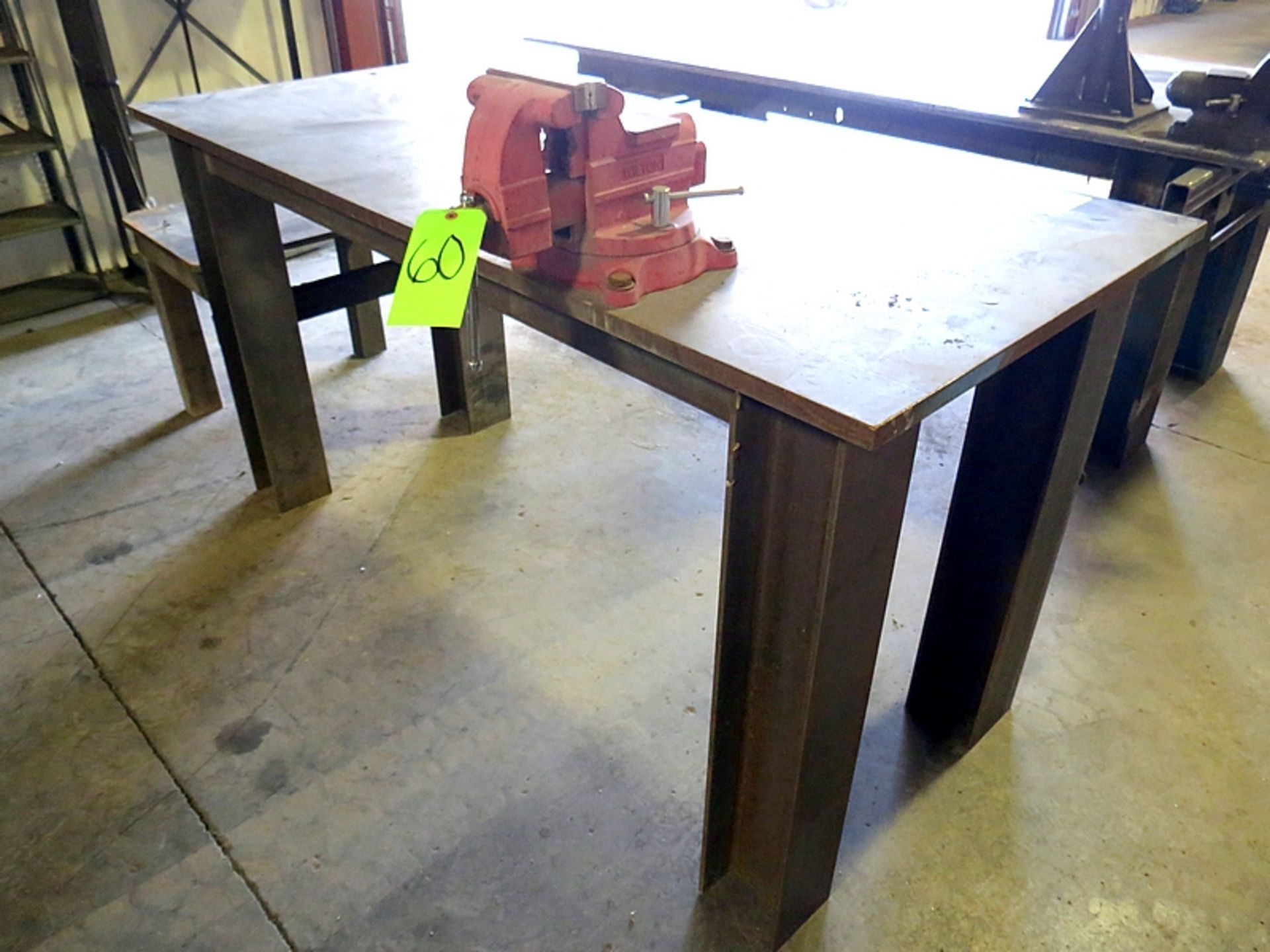 8X3X3 STEEL WELDING TABLE WITH VISE