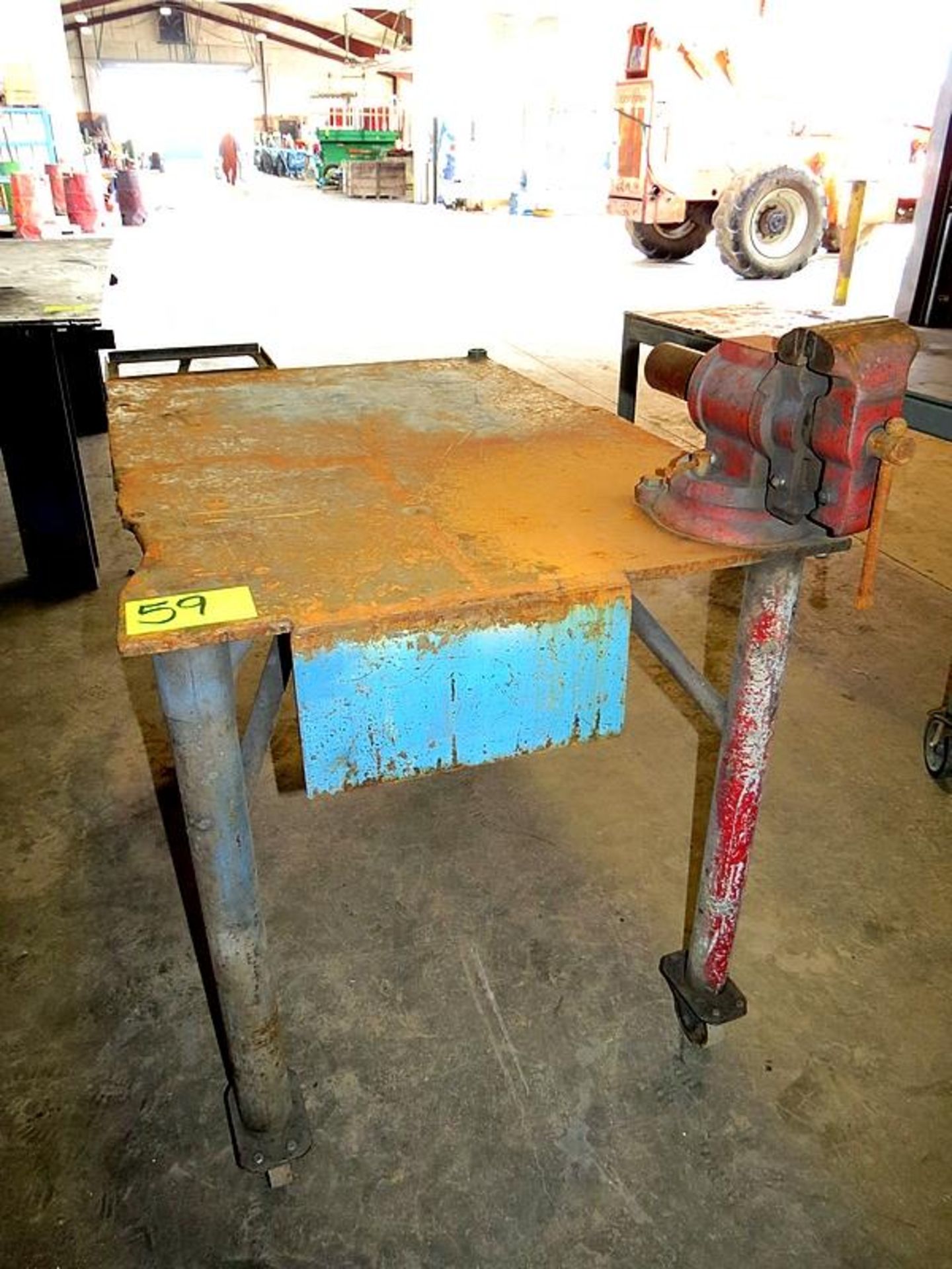 4X3X3 STEEL WELDING ROLL TABLE WITH VISE