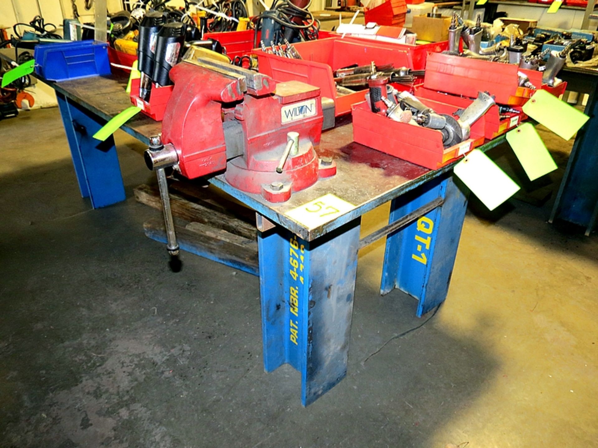 8X4X3 STEEL WELDING TABLE WITH VISE