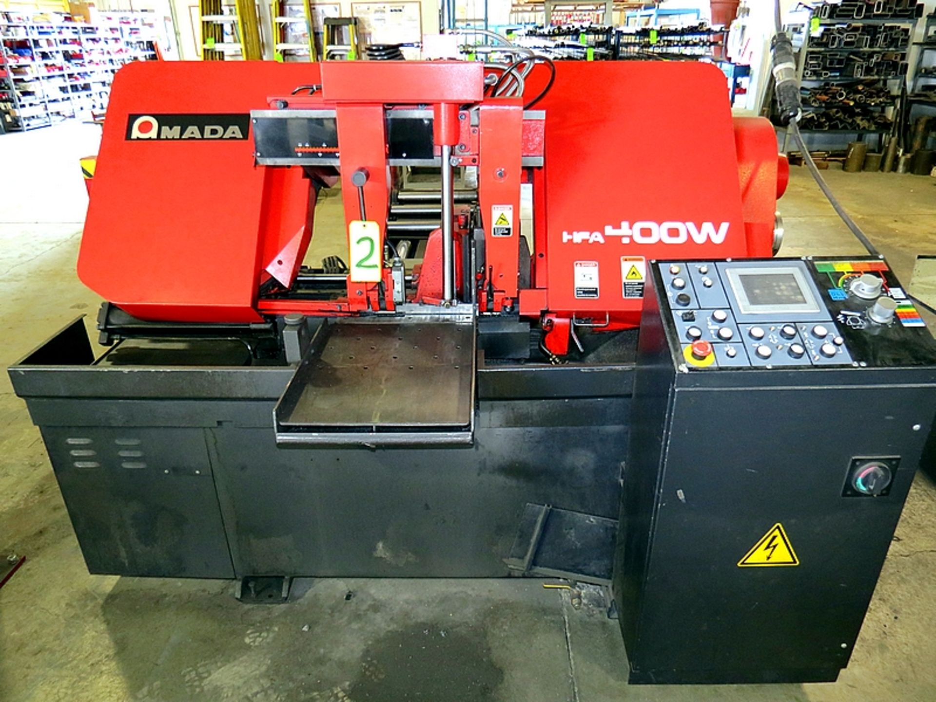 2013 AMADA HFA400W HORIZONTAL BAND SAW, FULLY AUTOMATIC W/CONTROLS, MDL: HFA400W, SN: 45752090, MFG. - Image 4 of 4