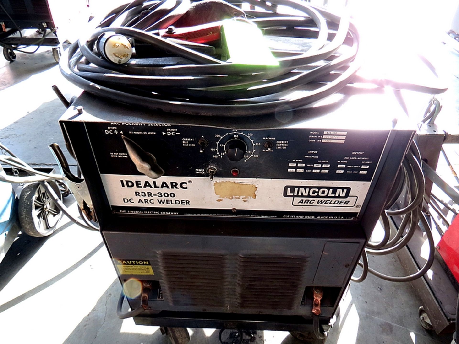 LINCOLN ARC WELDER R3R-300 DC ARC WELDER MDL: R3R-300 SN: AC376786 - Image 2 of 2