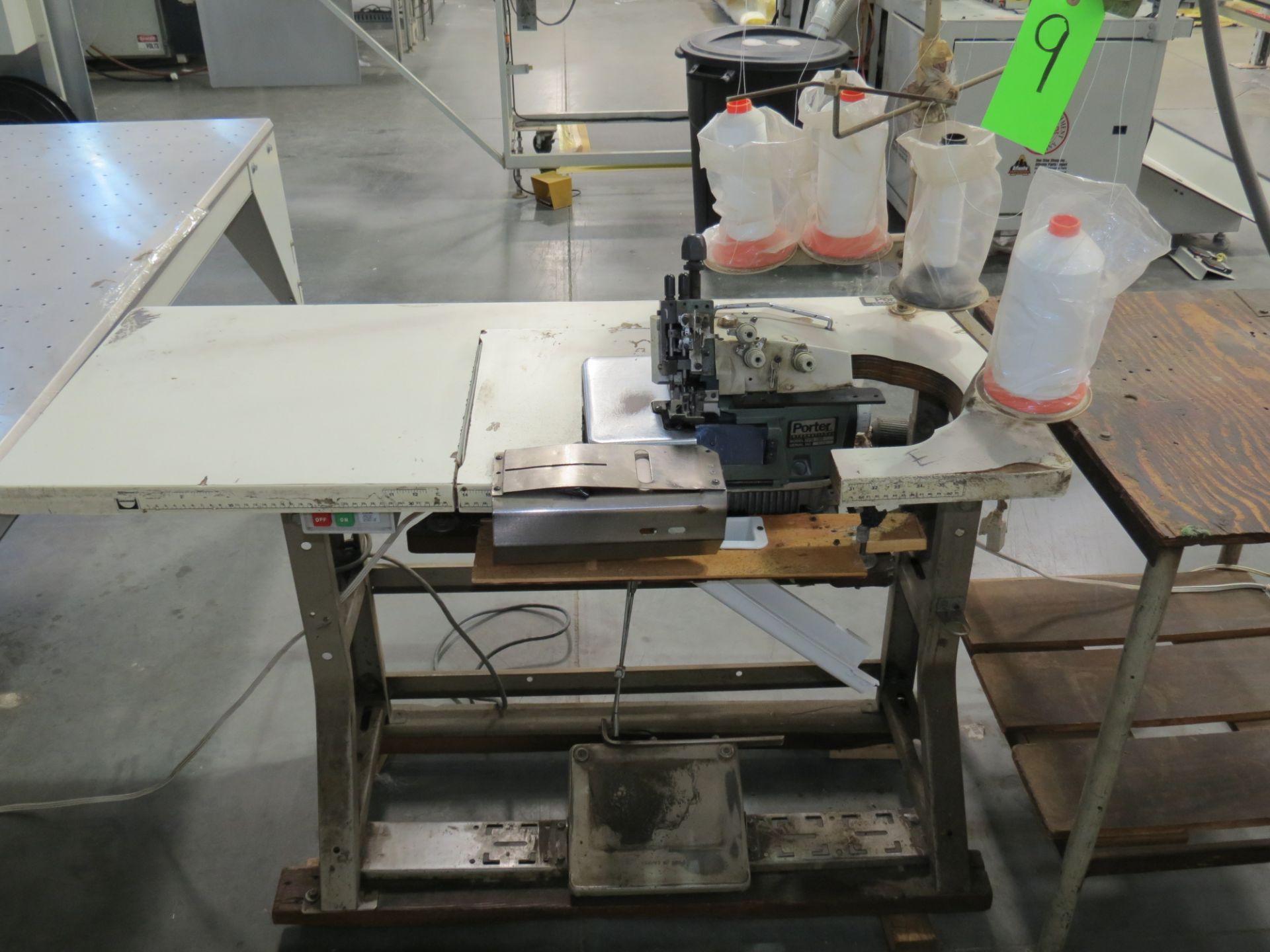 Porter International PFM-1000 Flange Sewing Machine, with Floatation Table 95" X 47" 220V, SN:9434 - Image 2 of 3