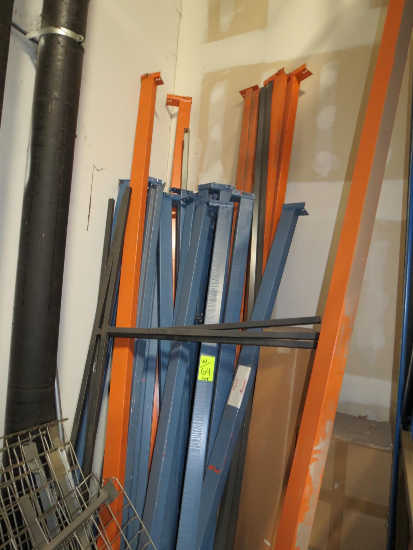 Lot Approximate 6-Sections of Blue / White Pallet Racking 8-Uprights, 6-Orange Beams & Approximate - Image 3 of 3