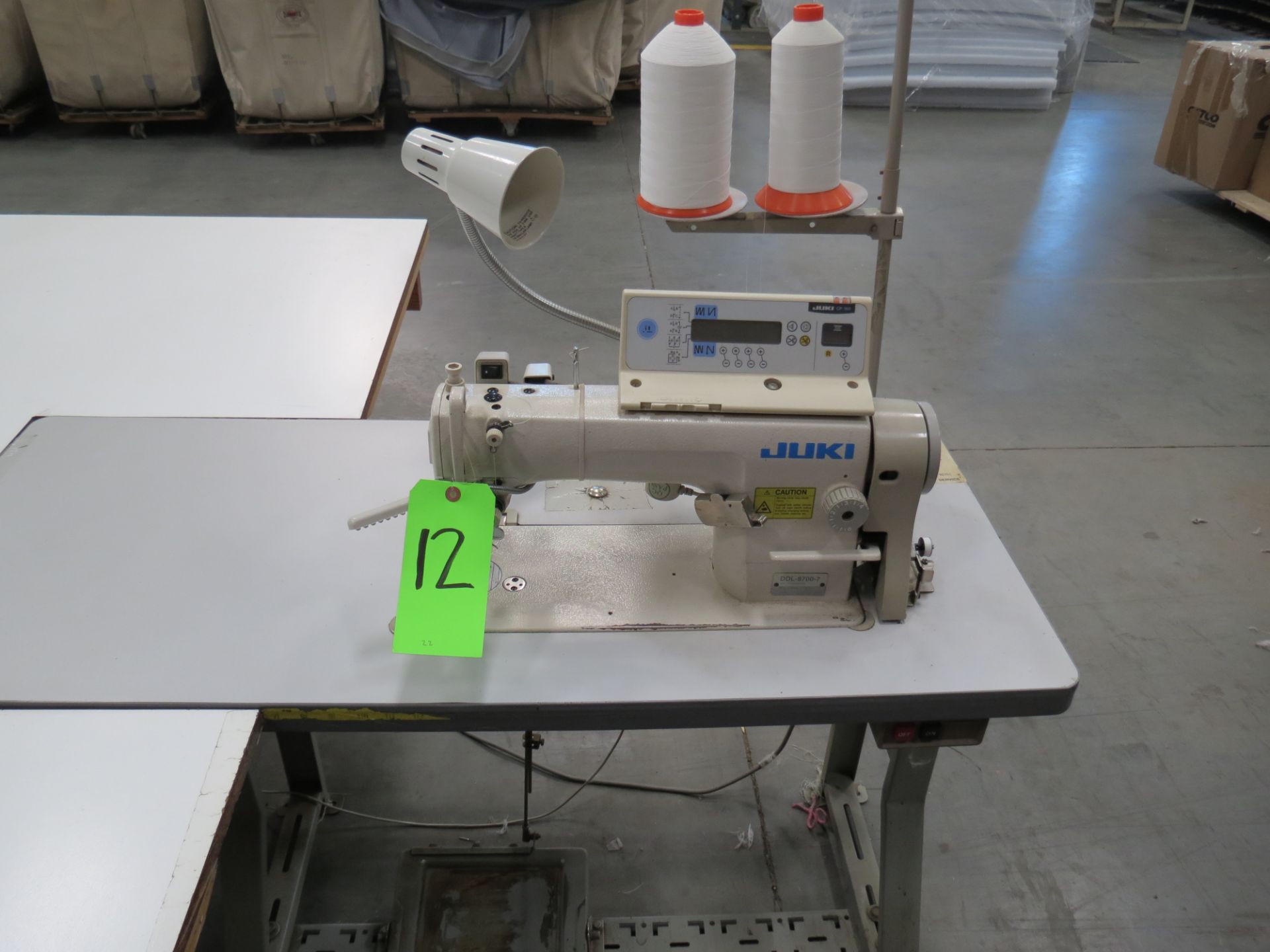 Juki DDL-8700-7Overlock Single Needle Sewing Machine, 110V, SN: 4DOZG12790 with Table - Image 2 of 3