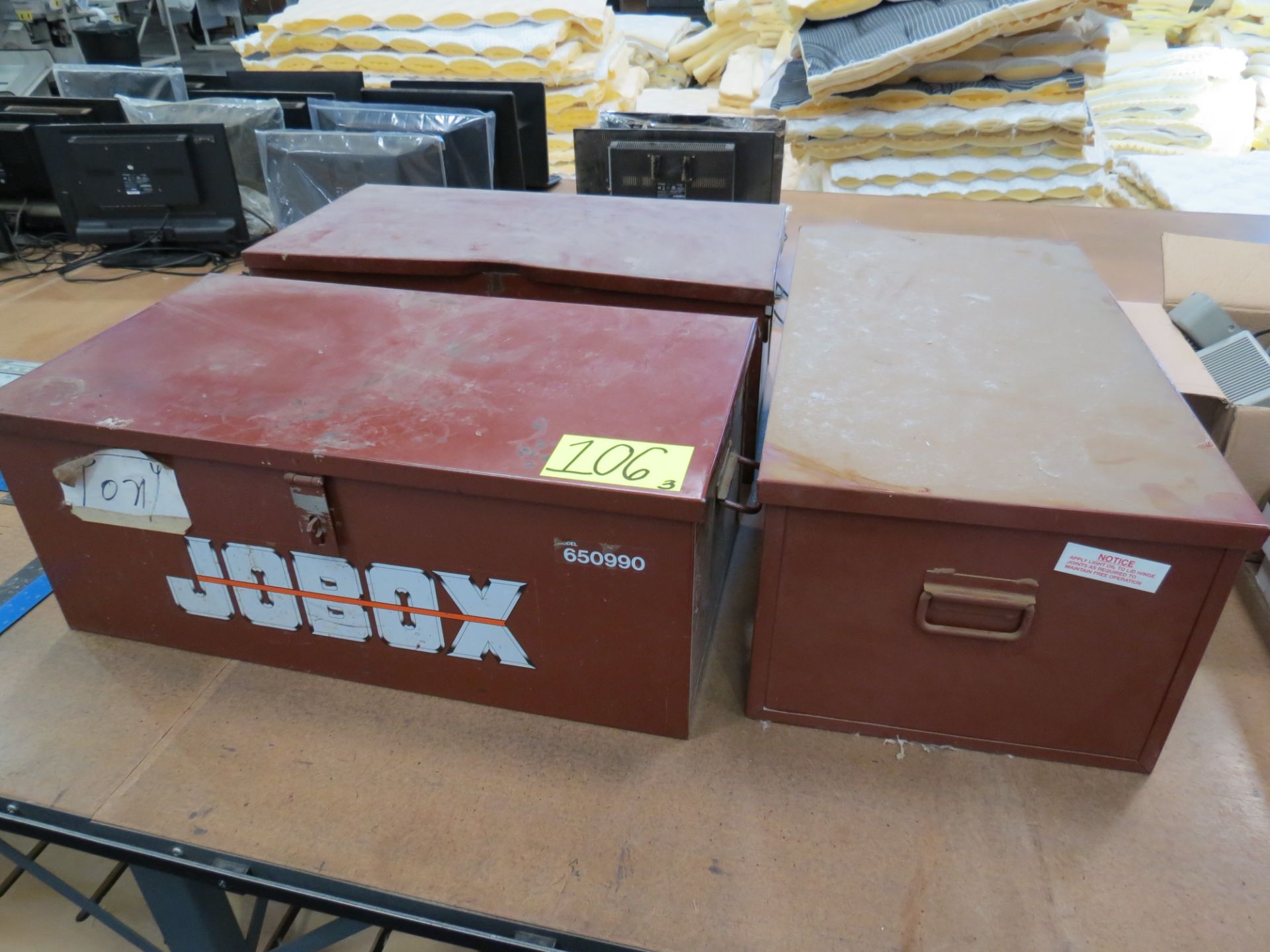 Lot 3-Jobox Tool Boxes (No Tools)