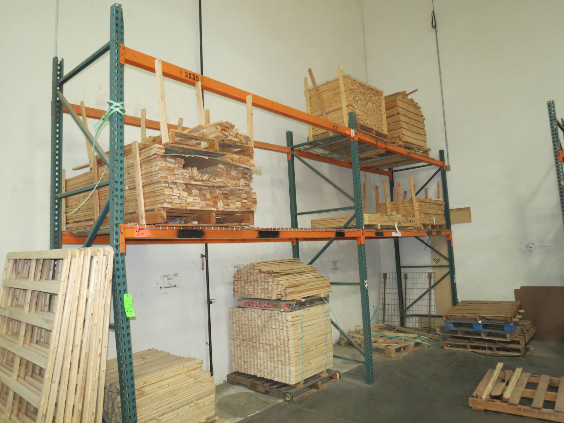 Sections of Pallet Racking Orange / Green