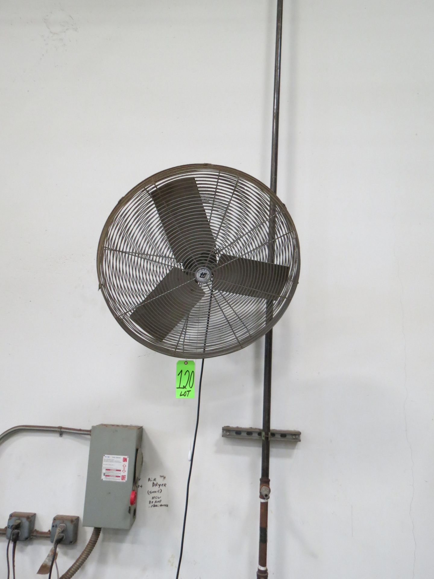 Lot 4-Assorted Wall Mounted Warehouse Fans