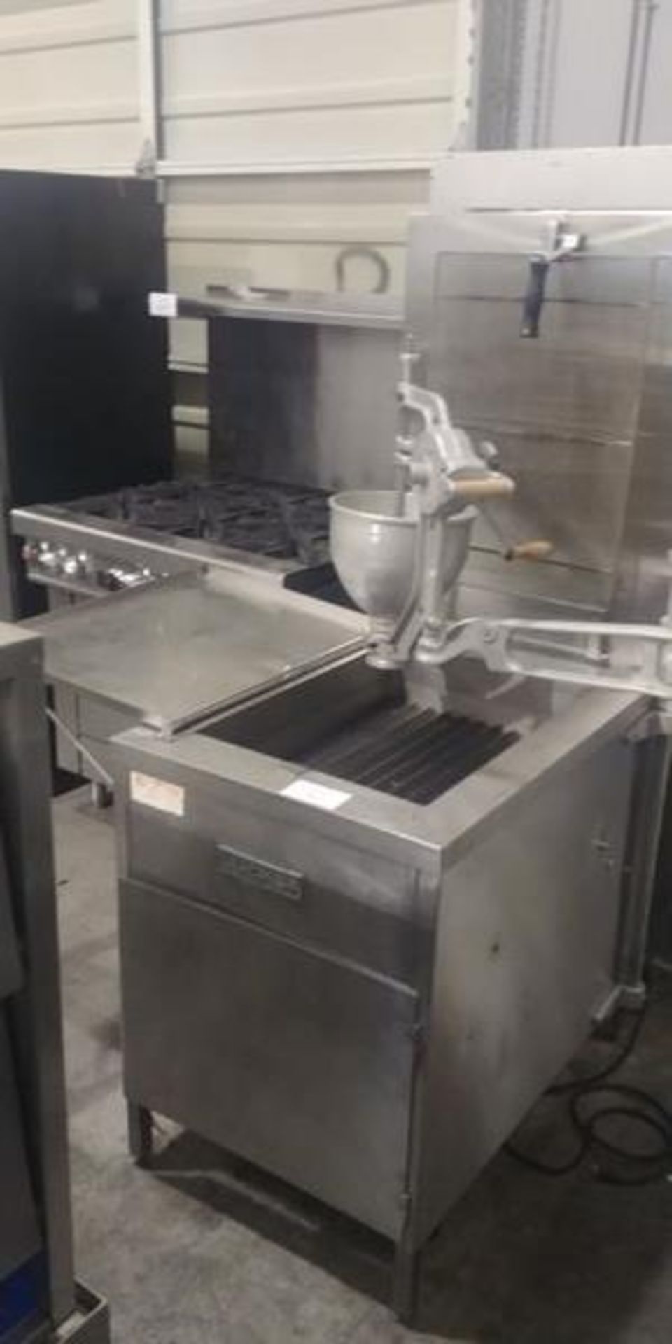 Luchs Gas Donut Fryer with Belshaw Type B Donut Depositor