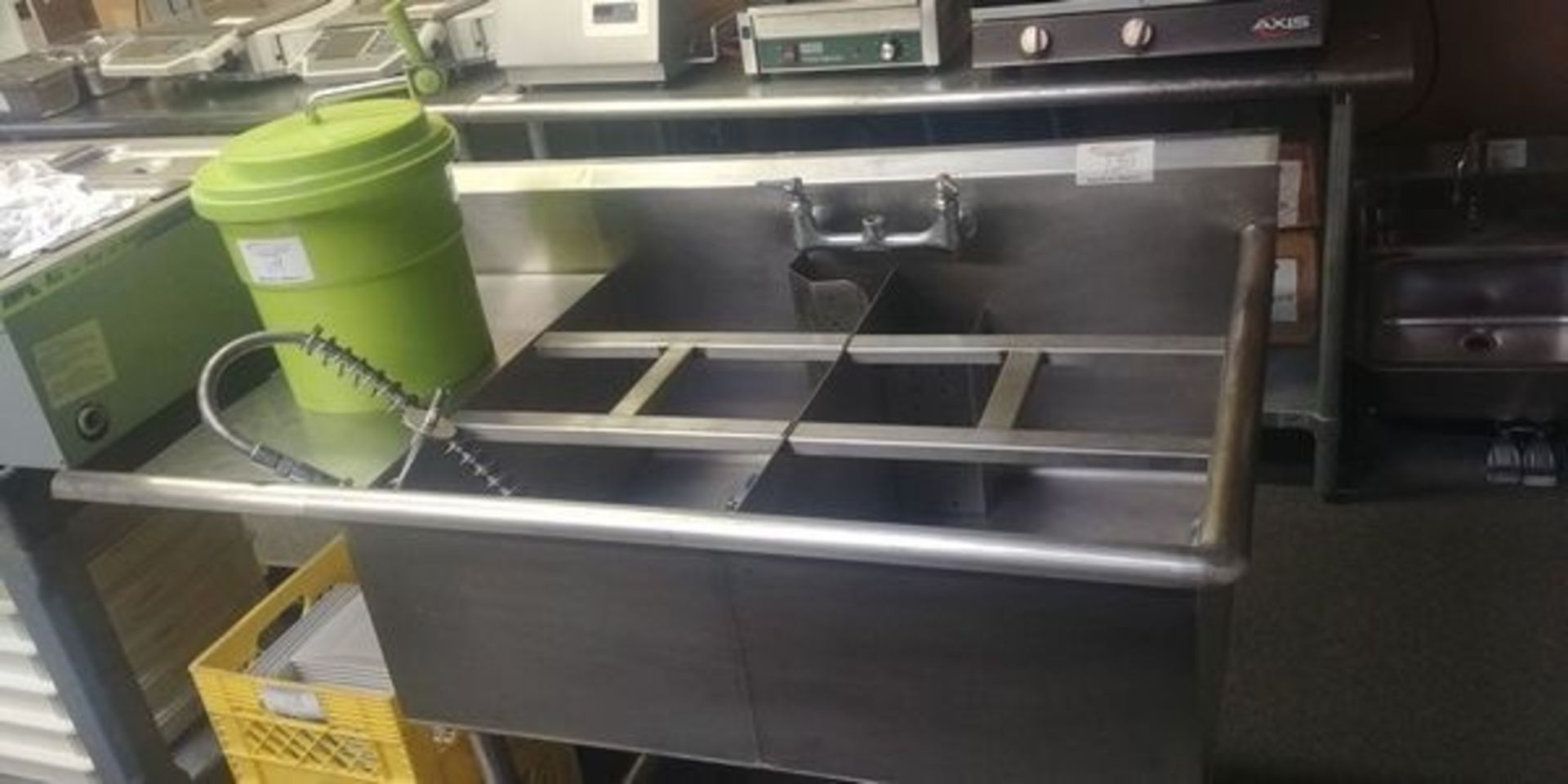 52" Stainless Steel Sink with Left Hand Run-off and Wash Wand